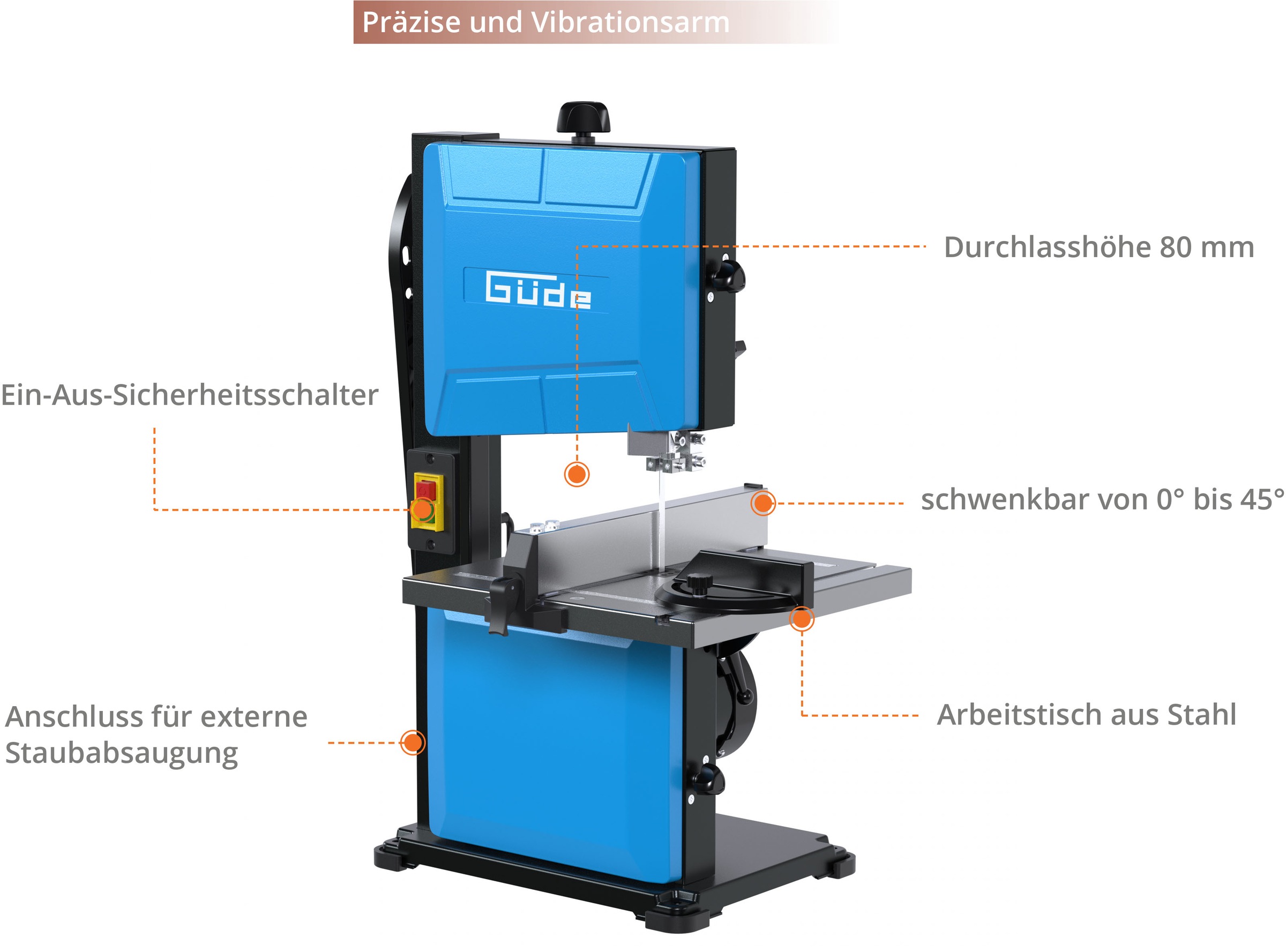 Güde Bandsäge »Bandsäge GBS 200S« 4 Stk. tlg.