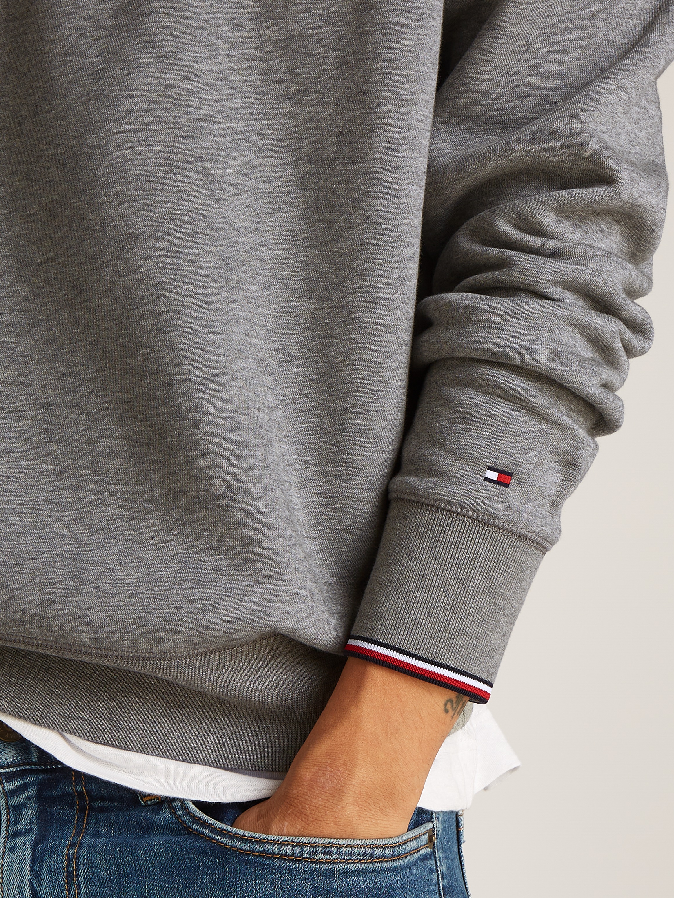 Tommy Hilfiger Sweatshirt »TOMMY LOGO TIPPED CREWNECK«