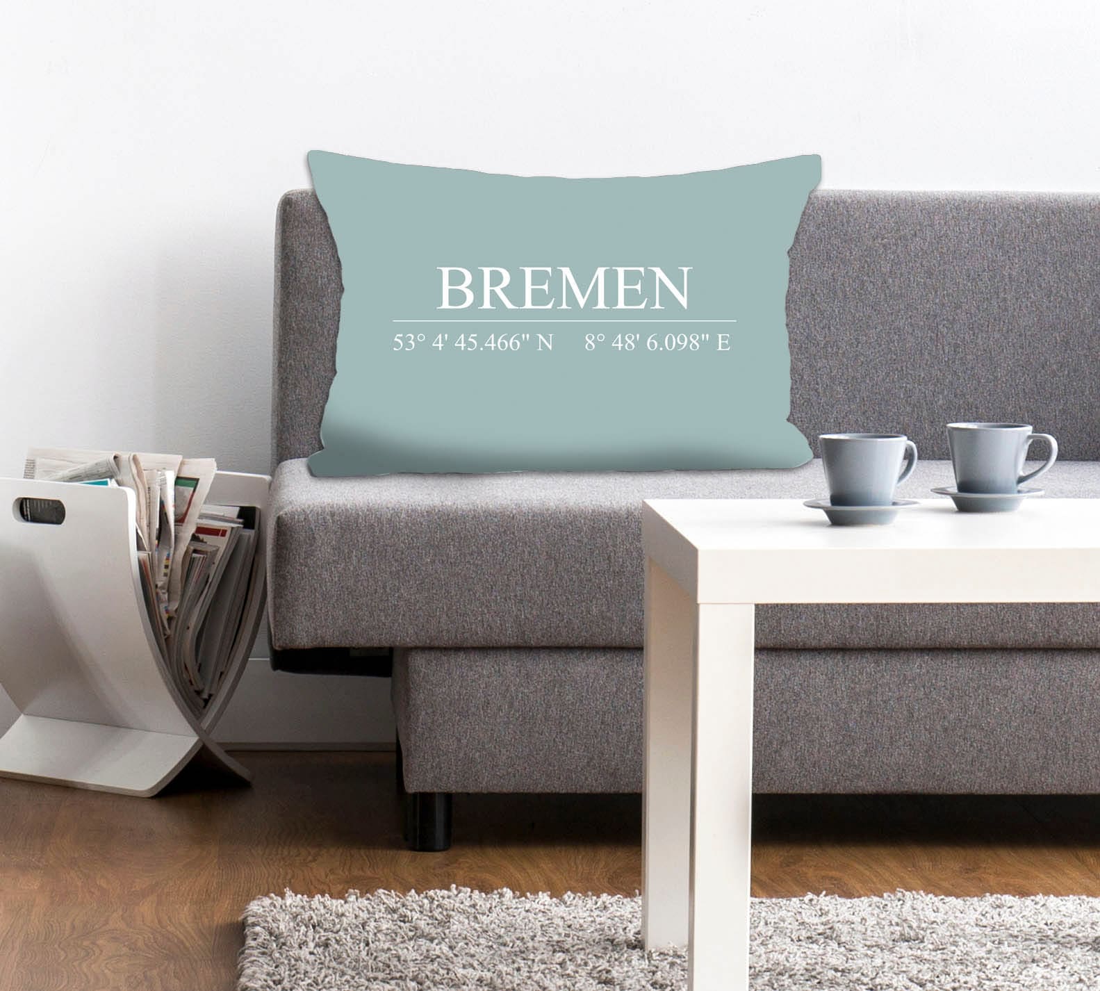 queence Dekokissen »Bremen«, mit Schriftzug, Kissenhülle ohne Füllung, 1 Stück