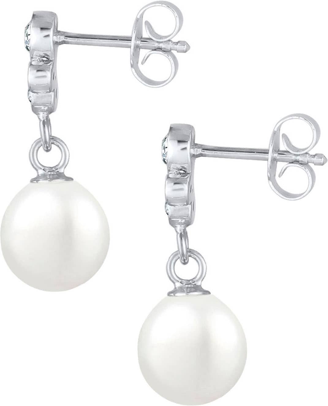 Elli Paar Ohrstecker »Schmuck Geschenk Silber 925 Ohrringe, 0307580516«, mit Glasstein - mit Muschelkernperle