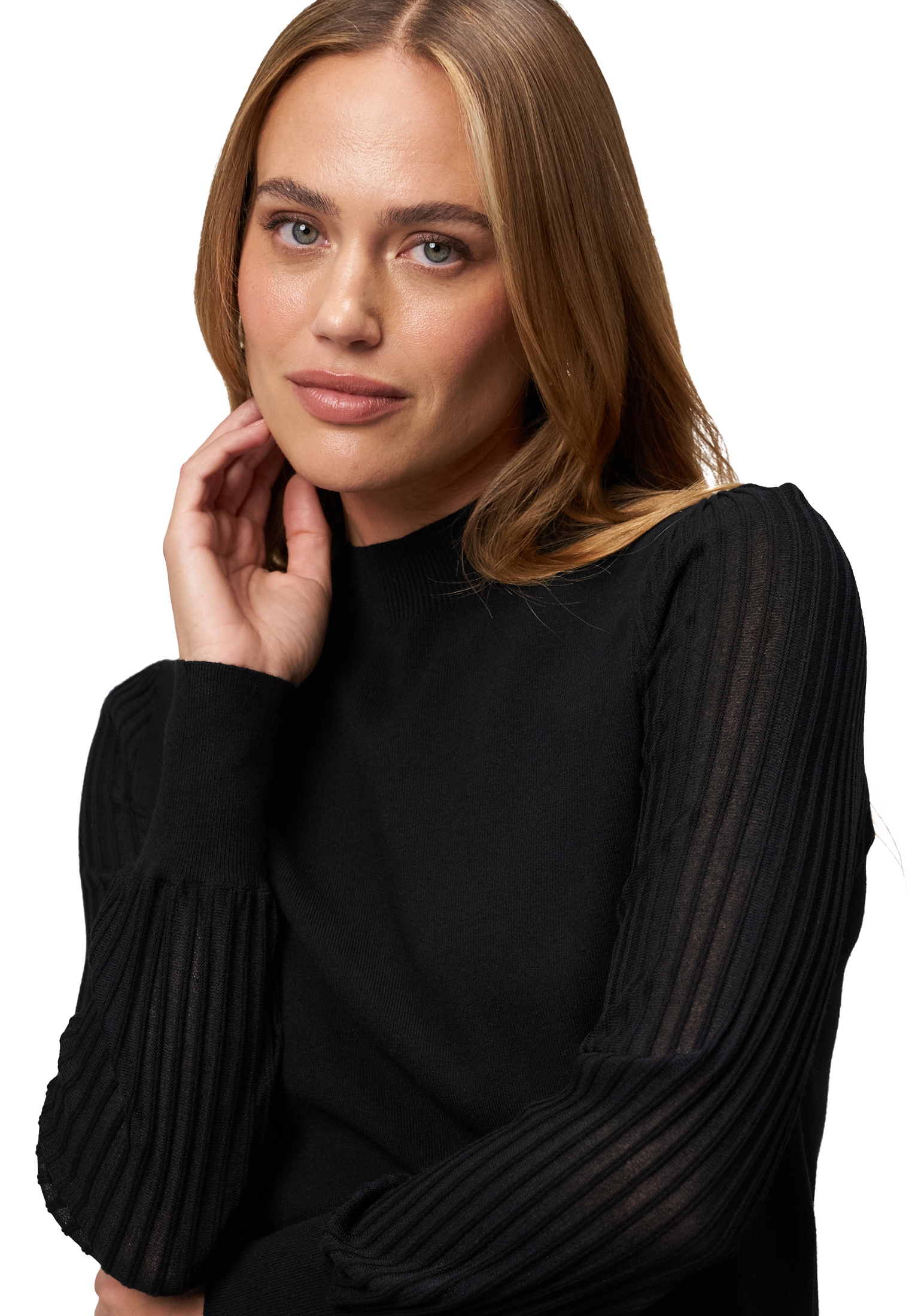 Zero Strickpullover »Strickpullover transparente Ärmel«