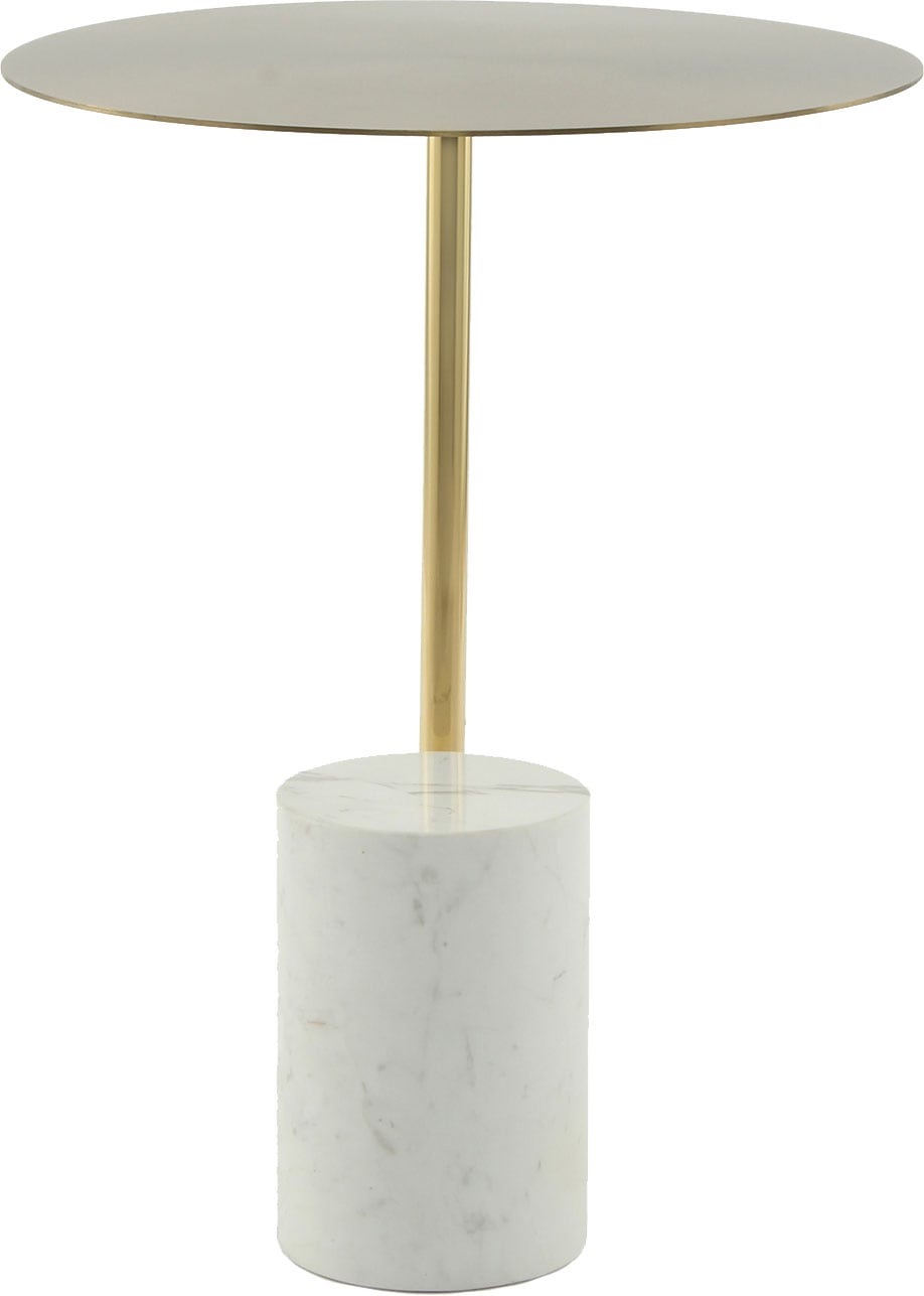 Kayoom Beistelltisch »Oscar 425, Runder Marmorfuß mit scharfen Kanten« 1 Stk. tlg. Runder Marmorfuß, runde Ablagefläche und Gestell aus Edelstahl