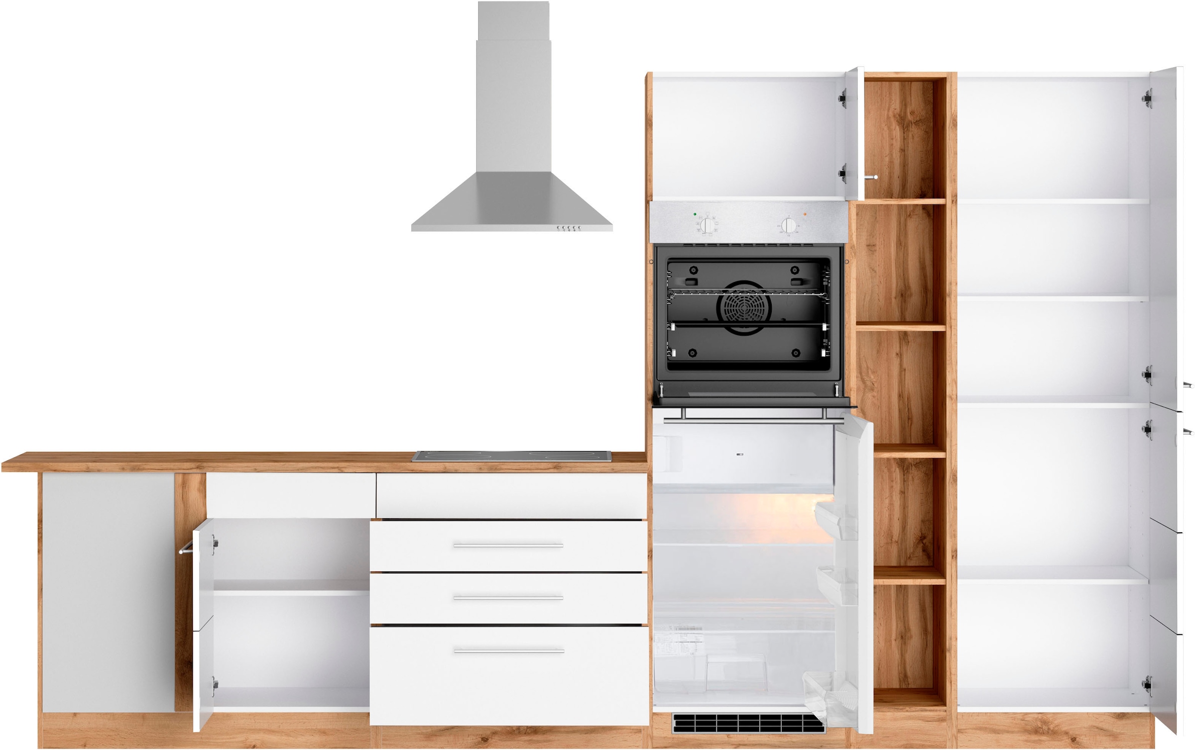 KOCHSTATION Winkelküche »KS-Wien« Stellbreite 220 x 340 cm, wahlweise mit E-Geräten