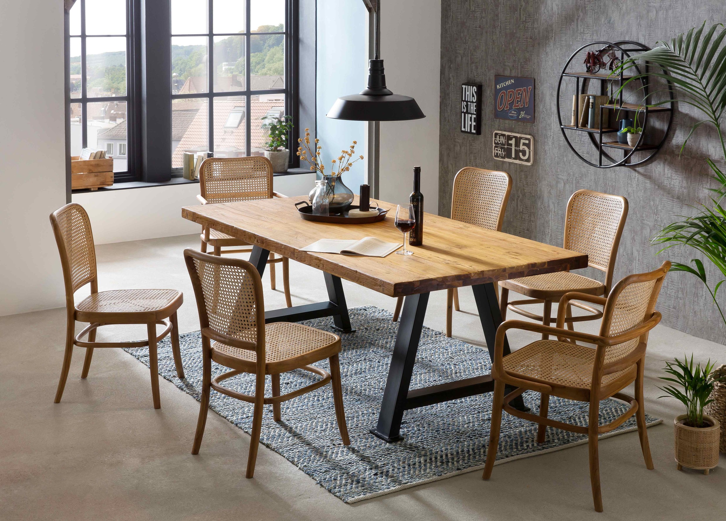 SIT Tischplatte, aus recyceltem Teakholz