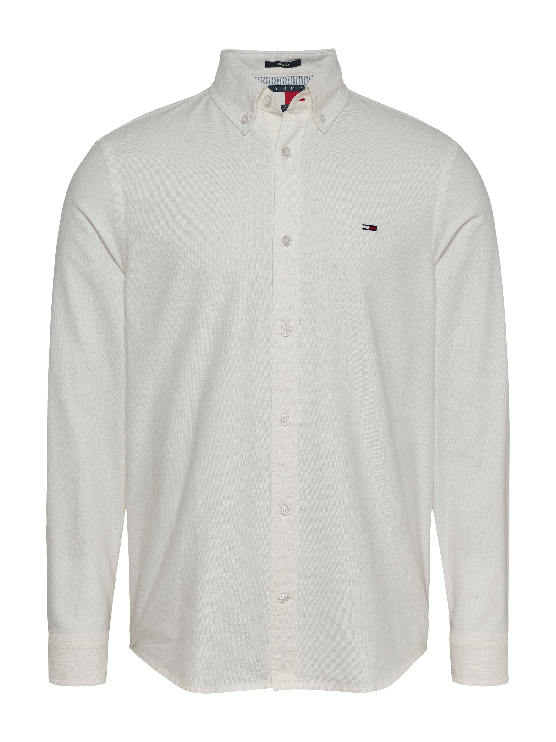 Tommy Jeans Plus Langarmhemd »TJM REG OXFORD SHIRT EXT«, in Großen Größen, Logostickerei, Button-down-Kragen
