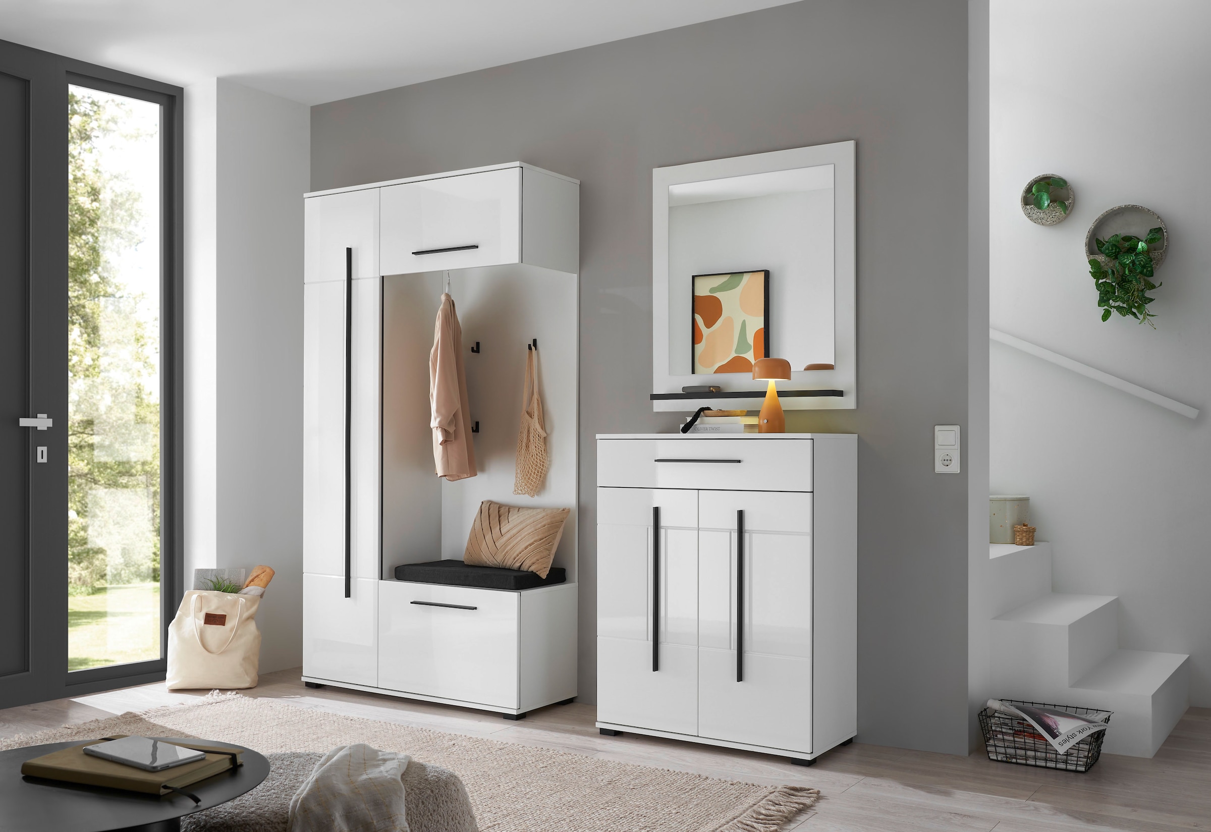 Home affaire Garderoben-Set »Cantara, moderne Garderobe, Komplettset mit viel Stauraum« Komplett-Set, 3 Stk. tlg.