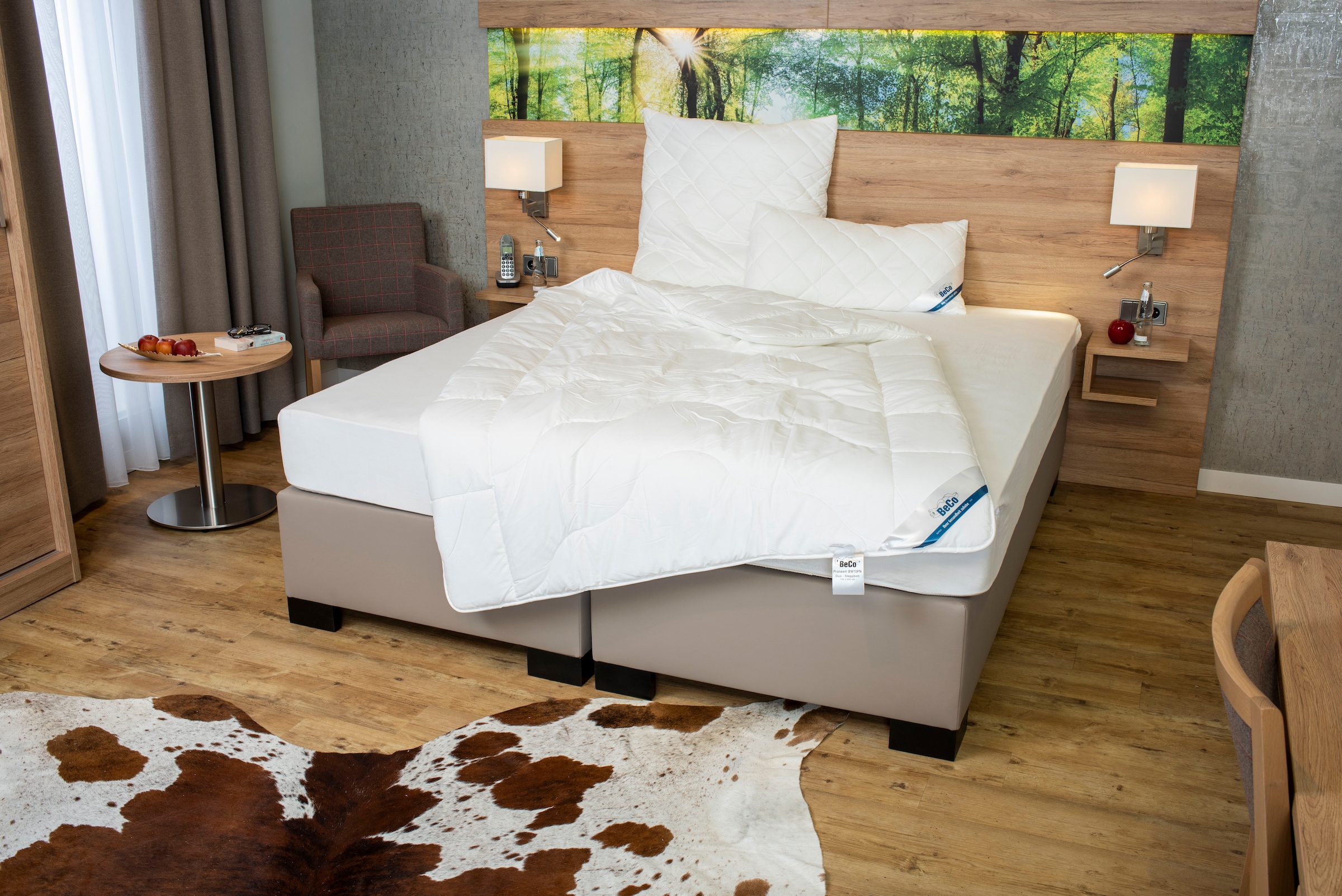 Beco Bettdecke + Kopfkissen »Medibett Made in Green, Bettdecke & Kissen im 2 Tlg. Set«, (Spar-Set, 2 St., 1 Bettdecke und 1 Kopfkissen)
