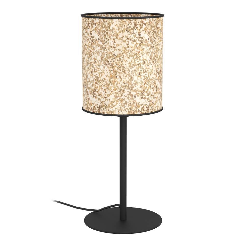 EGLO Tischleuchte »BUTTERBURN Tischlampe, Stahl und Textil, Nachttischlampe, E27, Lampe«, 1 flammig, Leuchtmittel E27 | ohne Leuchtmittel, BUTTERBURN, Schwarz, Grün, Beige, H47,5 x Ø18 cm, IP20