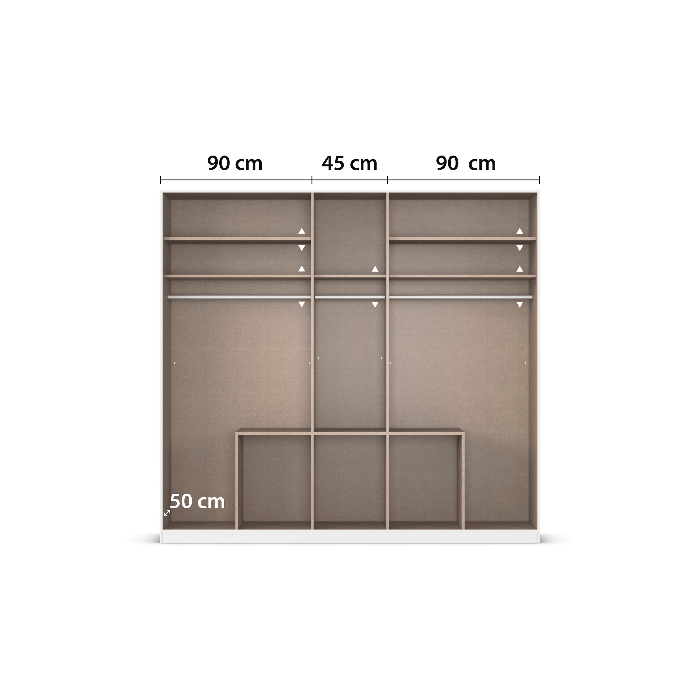 rauch Drehtürenschrank »Kleiderschrank Schrank Garderobe AGORDO mit Dekor- oder Hochglanzfront«, (in zwei Griff-Farben mit Dekor- oder Hochglanzfront), mit Außenschubkästen, in 6 Breiten und 2 Höhen MADE IN GERMANY