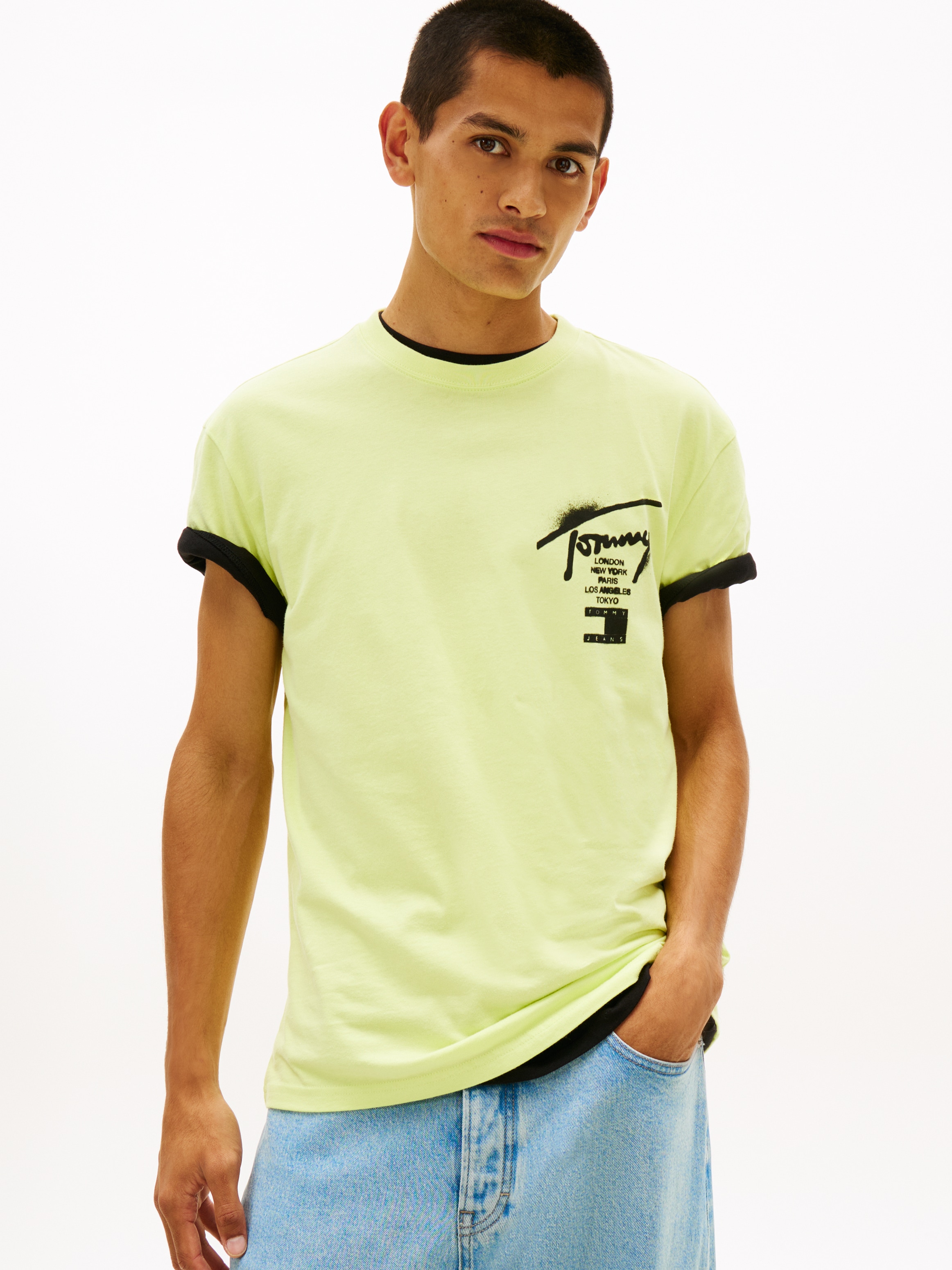 Tommy Jeans T-Shirt »TJM REGULAR CITY SIGN« Regular fit mit Markenprint