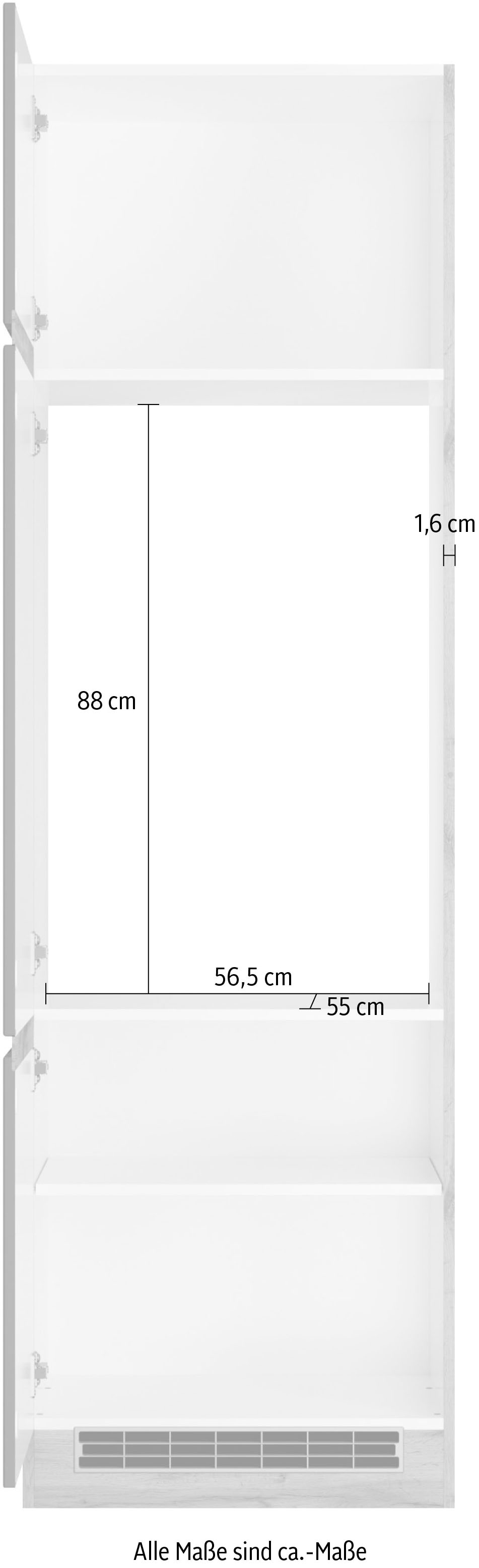 HELD MÖBEL 60 cm, MDF-Fronten auf Kühlumbauschrank »Riesa«, Breite Rechnung bestellen