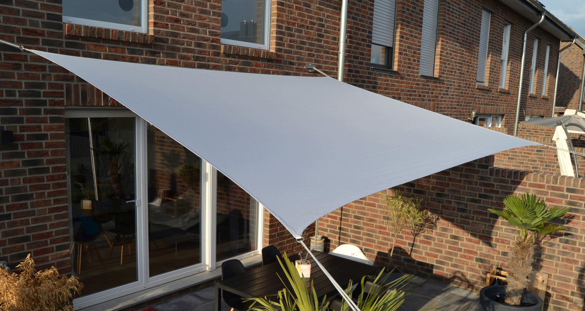 Sonnensegel, B: 300 cm, cremeweiß