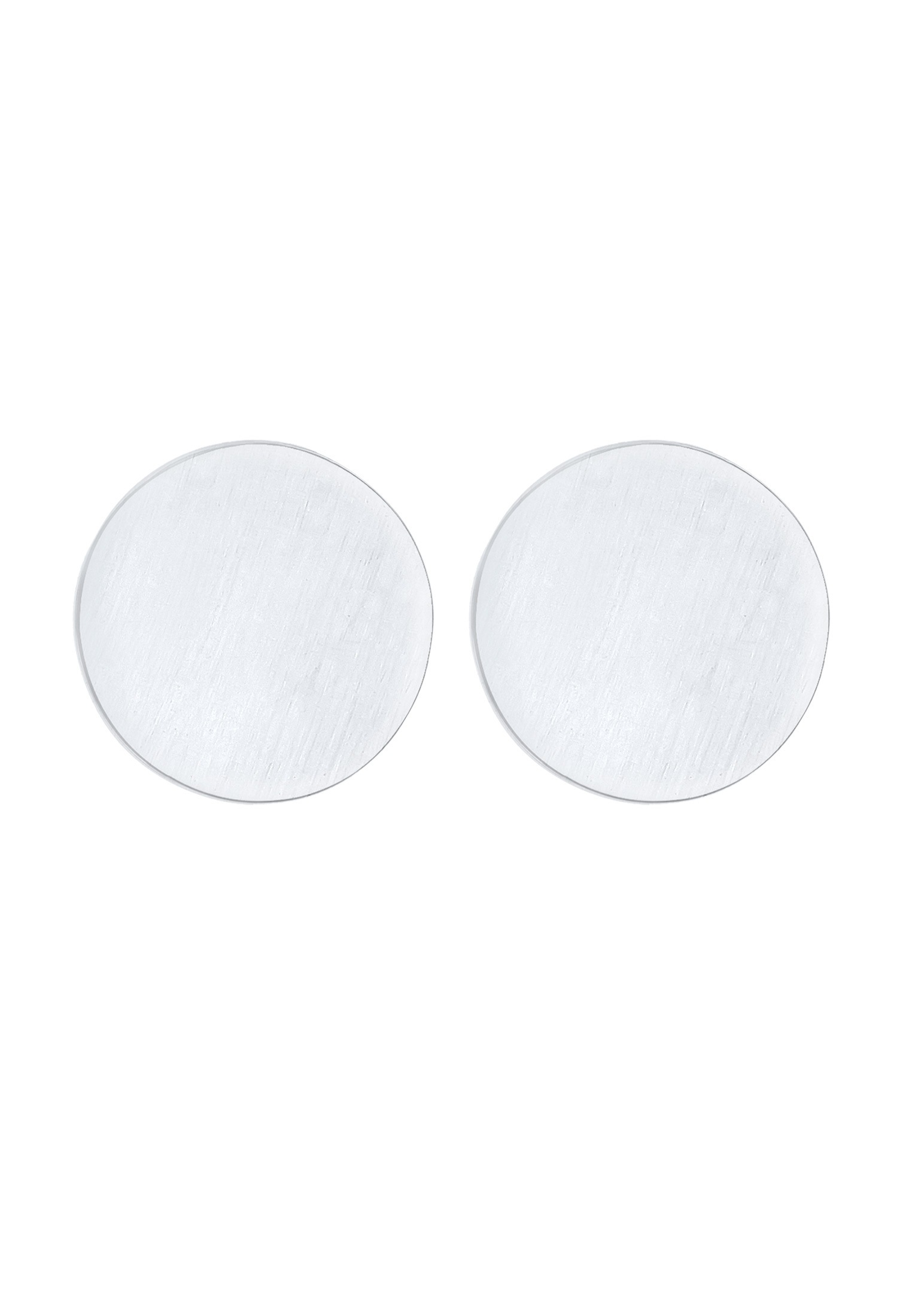 Elli Paar Ohrstecker »Ohrringe Ohrstecker Geo Kreis Matt Basic Cool 925er Silber«