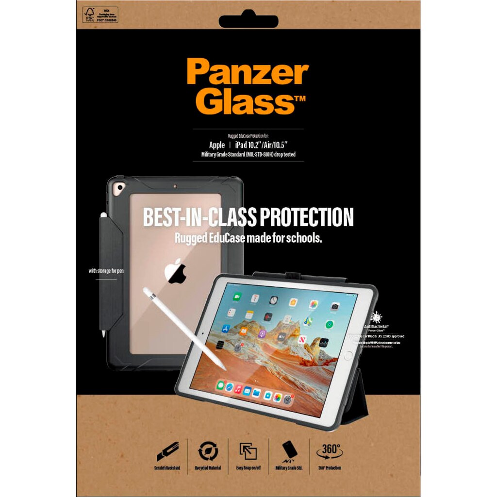 PanzerGlass Tablet-Hülle »Rugged Flip Cover für iPad 10,2”/Pro 10,5”/Air 10,5”«, iPad 10,2"-iPad Pro 10,5"-iPad Air 10,5", 26,7 cm (10,5 Zoll)