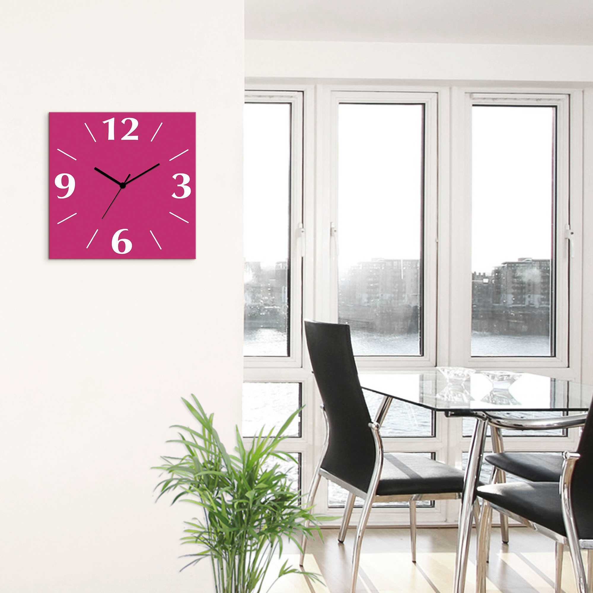 Artland Wanduhr »Uni Trendfarben« wahlweise mit Quarz- oder Funkuhrwerk, lautlos ohne Tickgeräusche