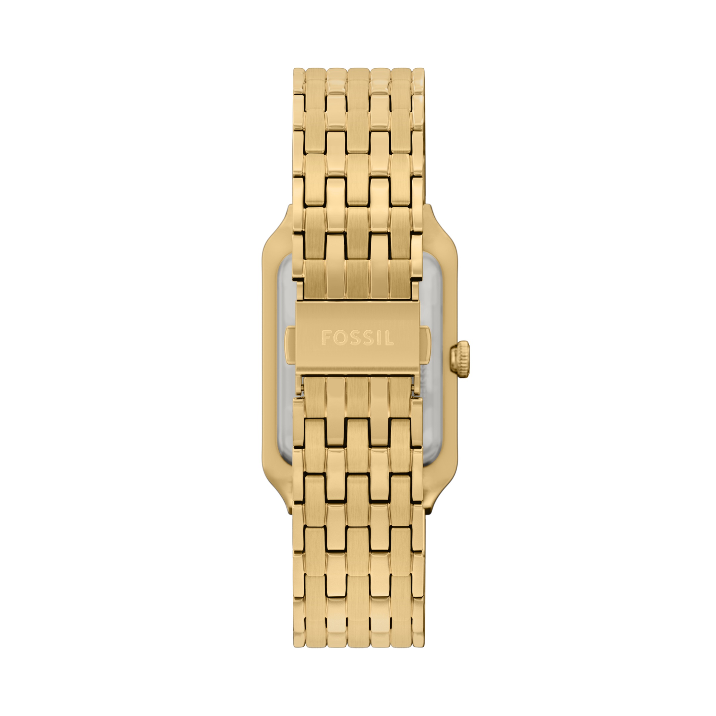 Fossil Quarzuhr »RAQUEL«, Armbanduhr, Damenuhr, Edelstahlarmband, analog, Tag, Glassteine