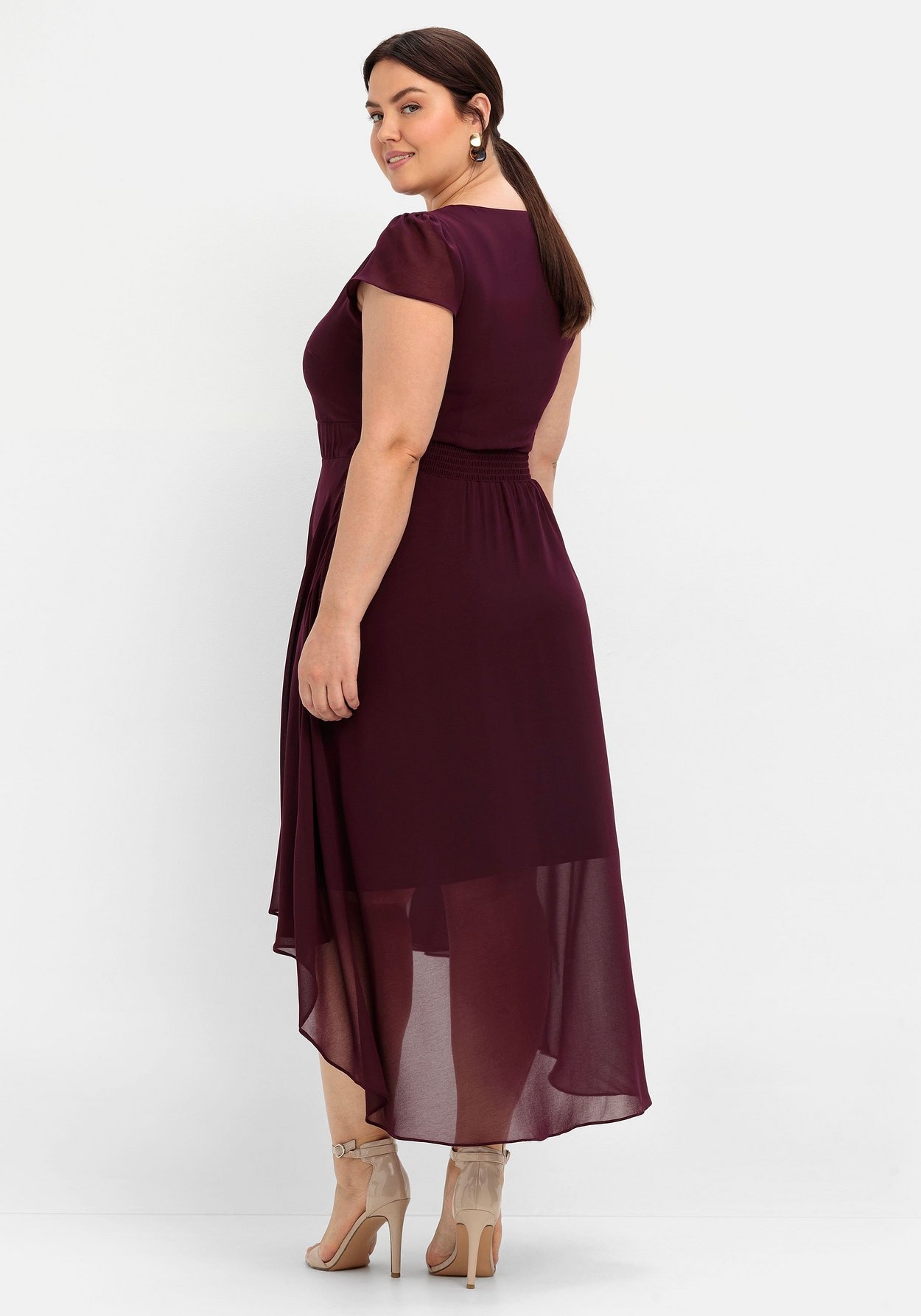 Sheego Abendkleid »Abendkleid mit Flügelärmeln«, mit Flügelärmeln