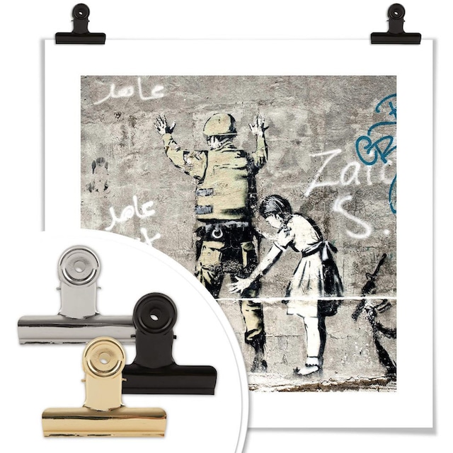 Wall-Art Poster »Graffiti Bilder Mädchen und Soldat«, Menschen, (1 St.),  Poster, Wandbild, Bild, Wandposter bequem bestellen