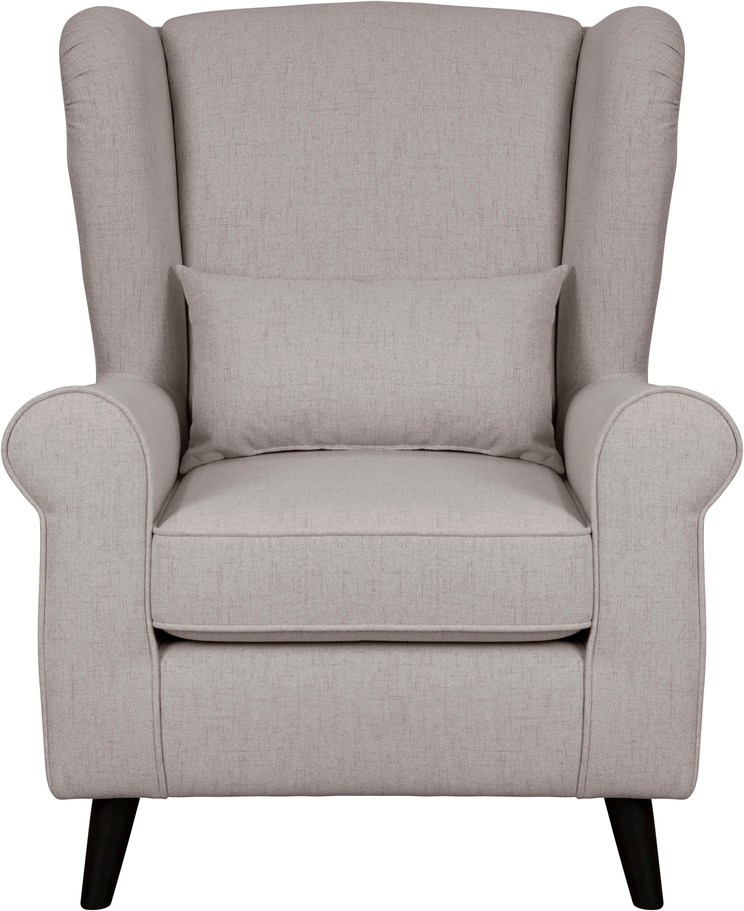 Home affaire Sessel »Ohrensessel CHISTELLE, wahlweise mit Polsterhocker«, mit Wellenunterfederung, Maße: B/T/H: 81/87/99 cm