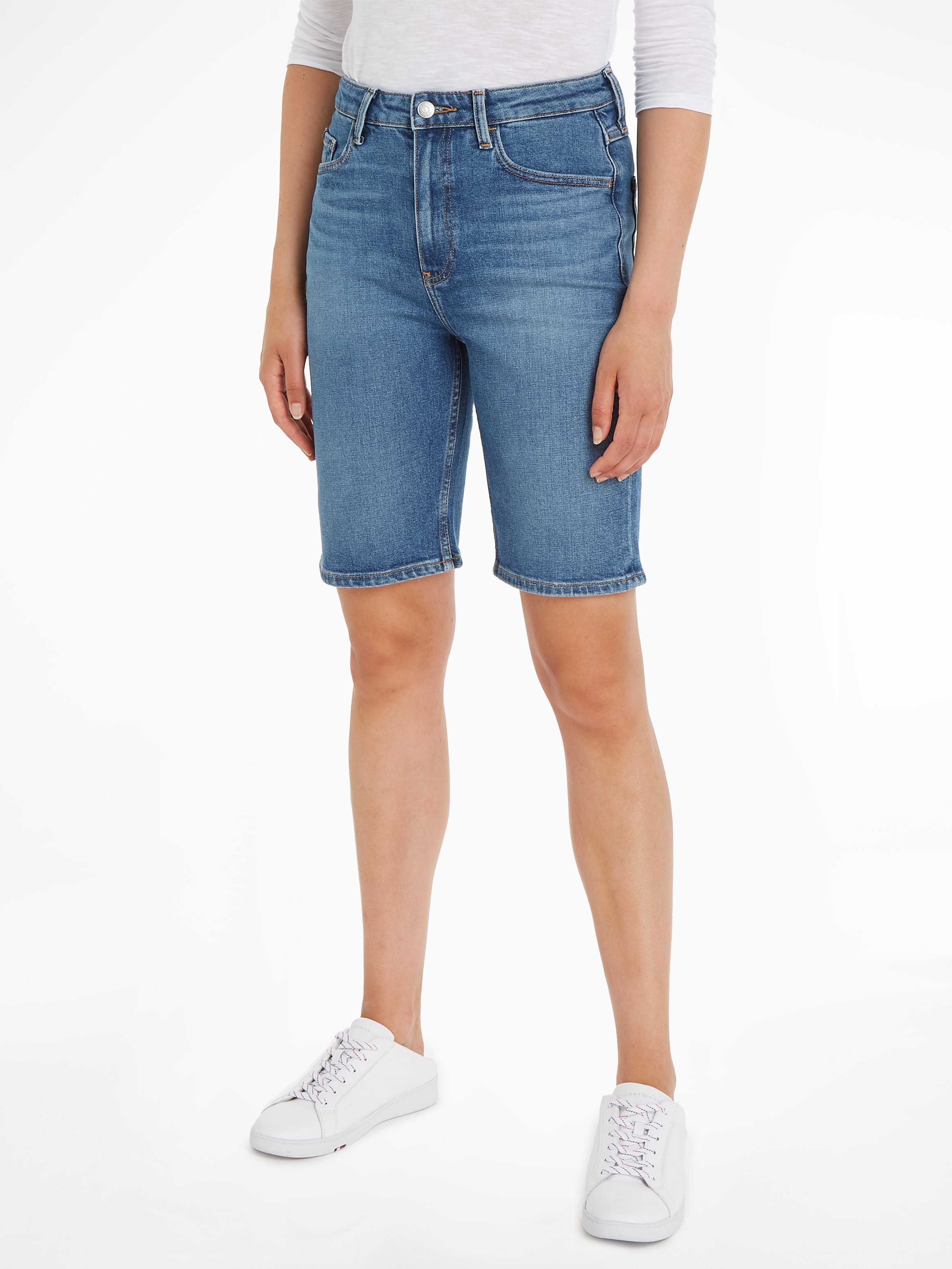 Shorts »DNM SLIM SHORT HW MEL«, in blauer Waschung