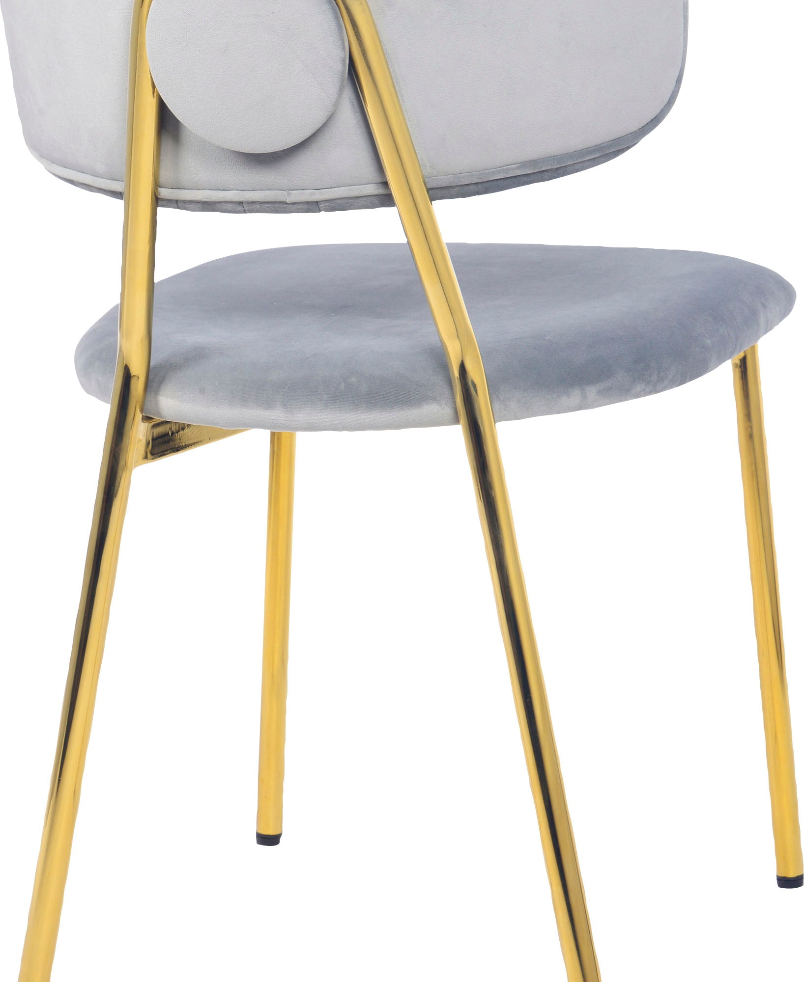 Kayoom Esszimmerstuhl »Stuhl Kian 125 2er-Set,filigranes Metallgestell,pflegeleicht Samtbezug«, (Set), 2 St., Stoffbezug, samtweicher Bezug, pflegeleichter Samtbezug