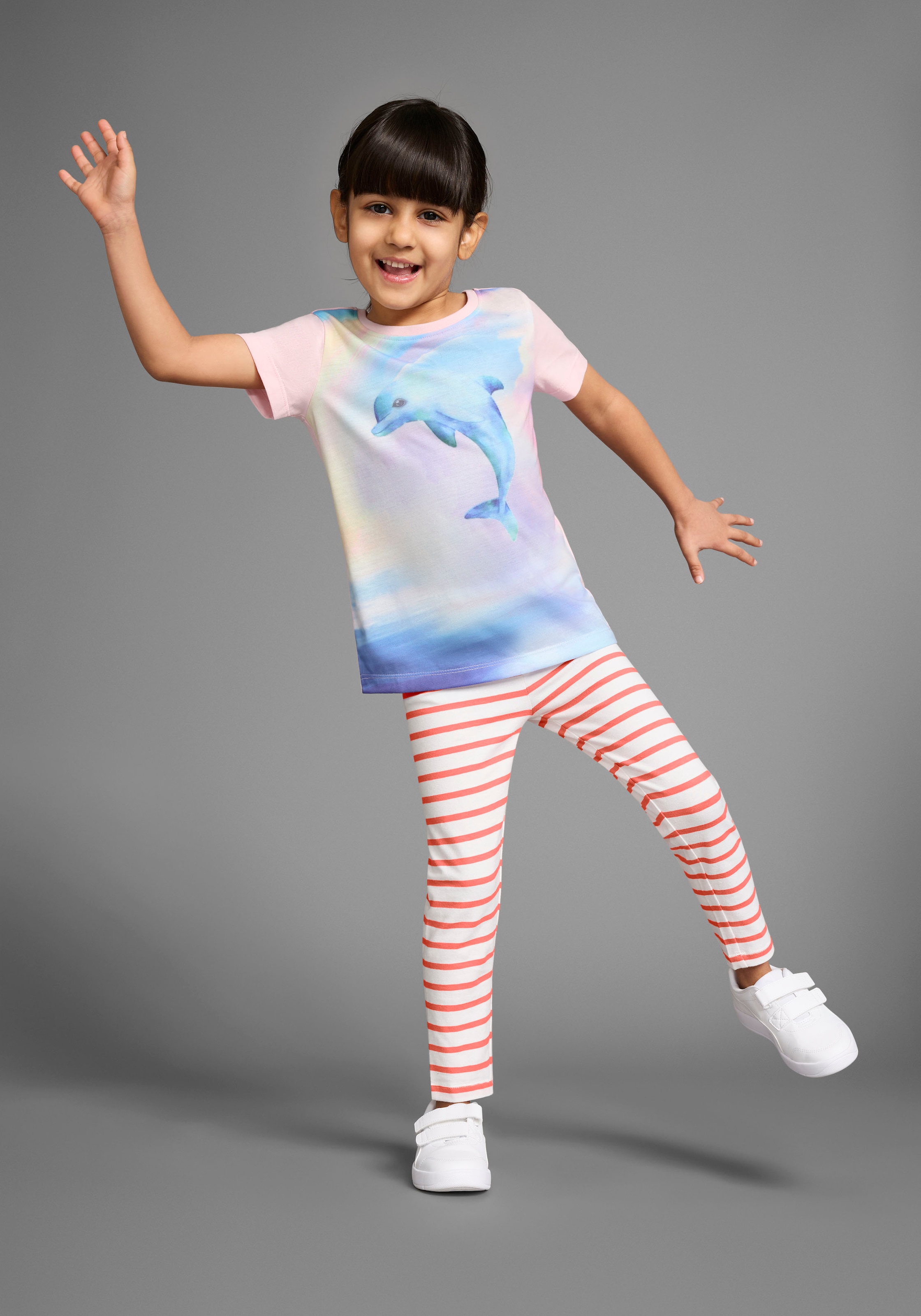 KIDSWORLD Leggings »2er Pack Ringel-Leggings für kleine Mädchen«, (Packung, 2 tlg.), Leggingspackung für kleine Mädchen