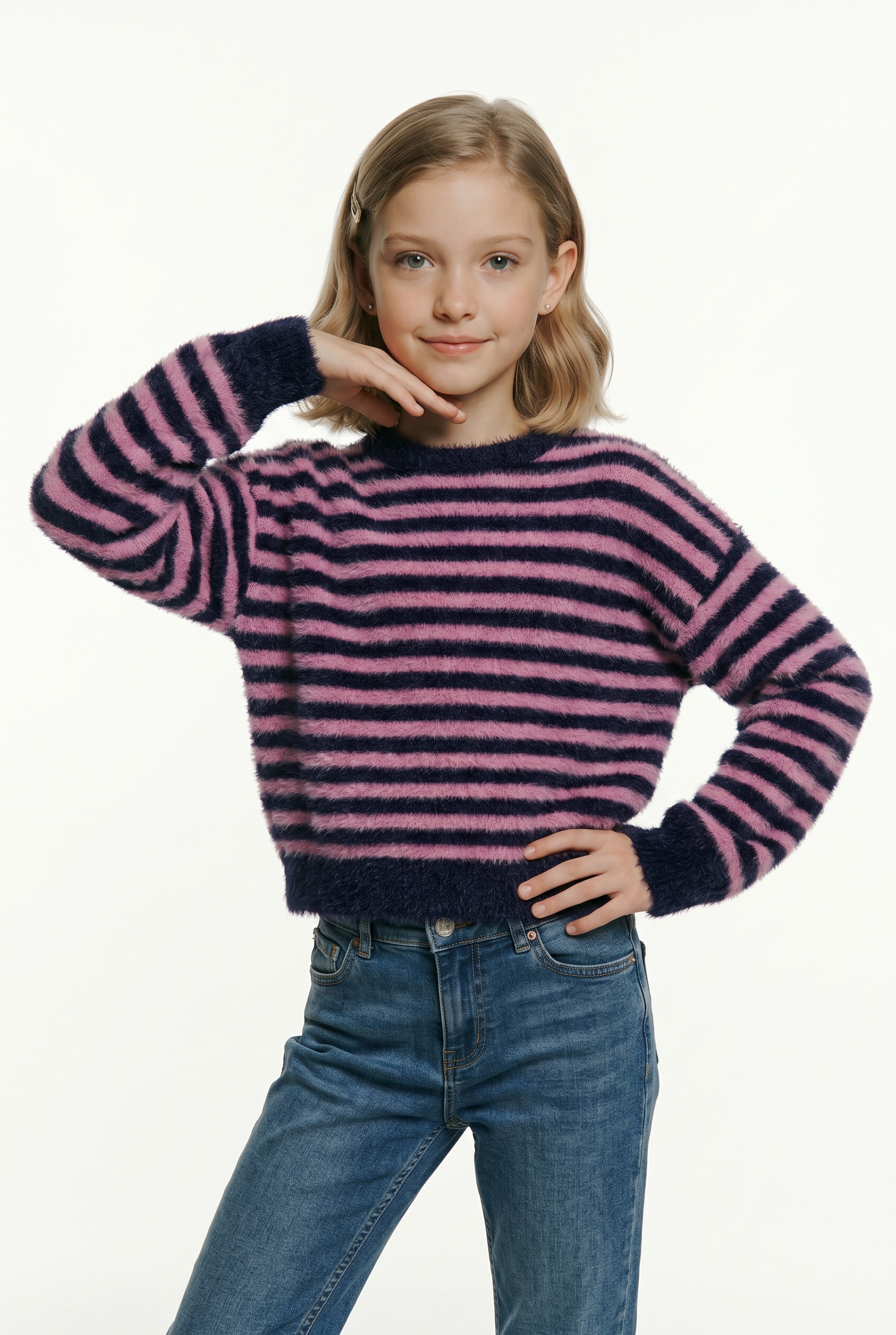 KIDS ONLY Rundhalspullover »KOGNEWPIUMO L/S PULLOVER CP KNT NOOS« Kunstfaser