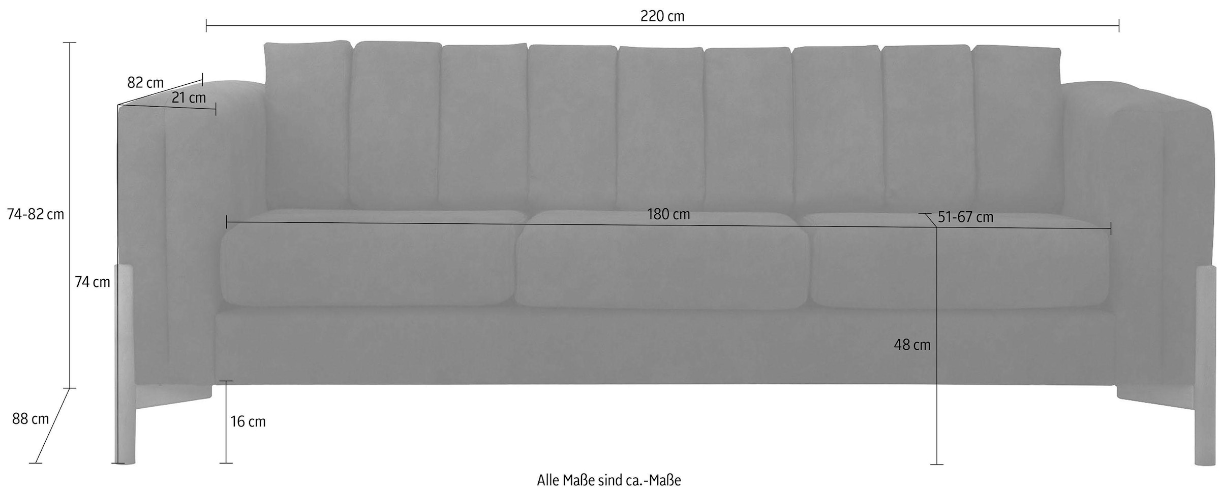 Home affaire 3-Sitzer »Haki«