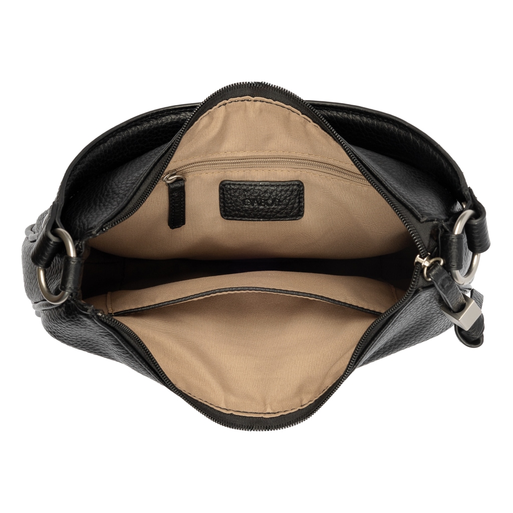 Gabor Schultertasche »Rosina« lässiger Look mit softem Material und markantem Metalldetail am Zipper