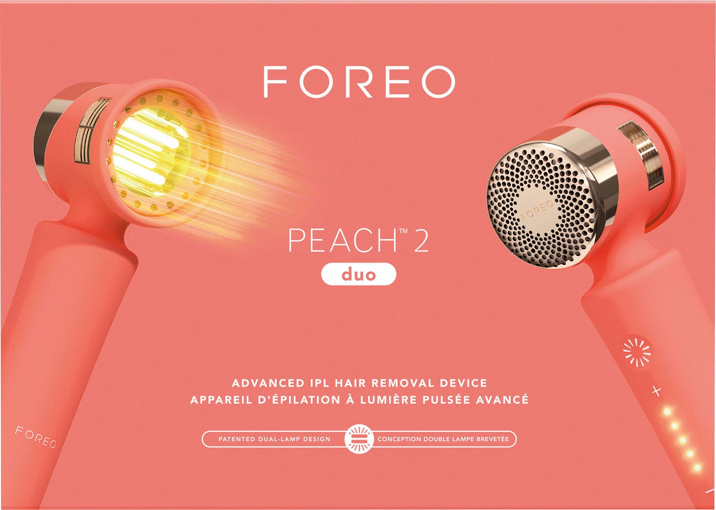 FOREO IPL-Haarentferner »PEACH™ 2 duo«, mit 3 150 Lichtimpulse Garantie / Jahren min XXL