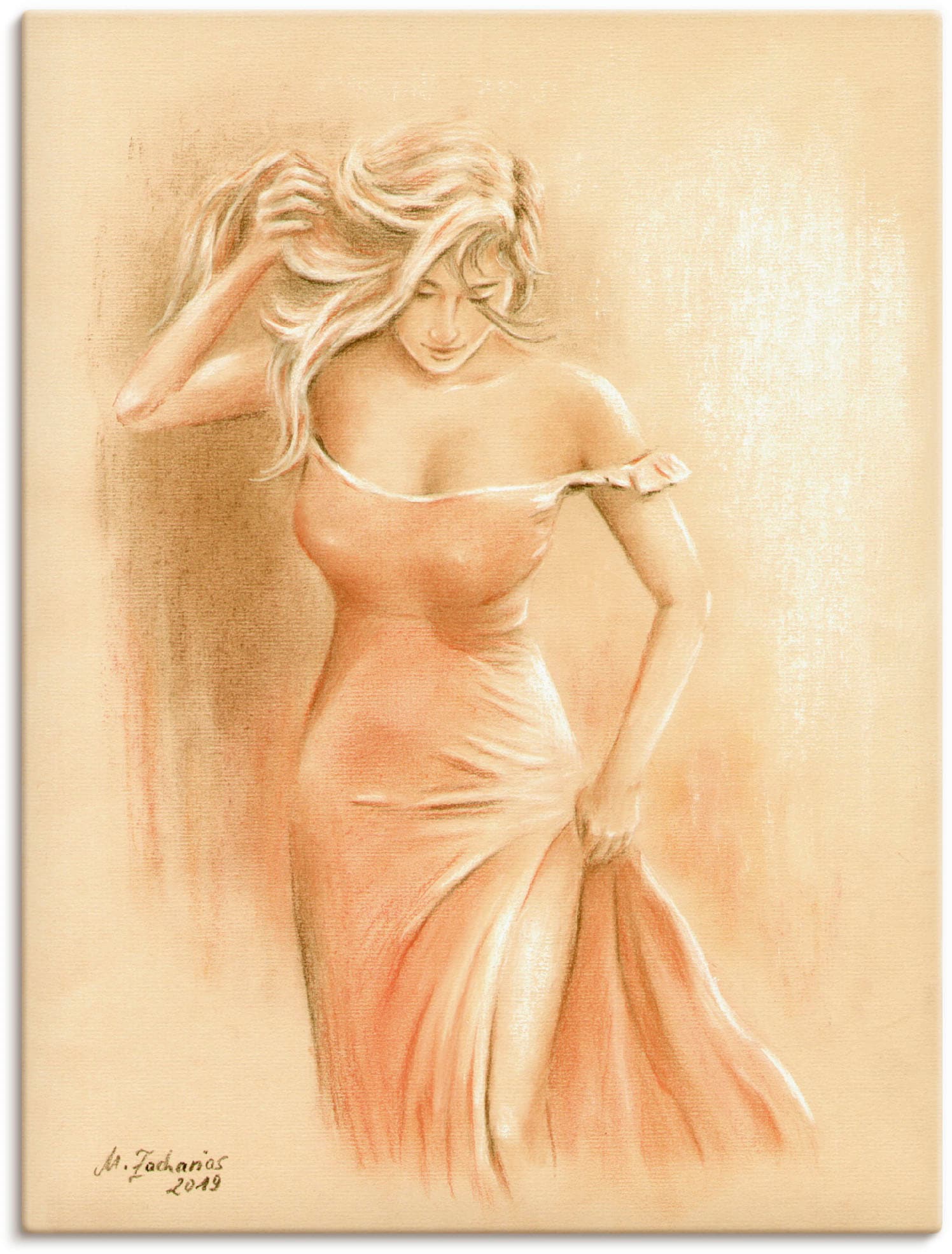 Artland Wandbild »Kurviges Model«, Erotische Bilder, (1 St.), als Leinwandbild, Poster in verschied. Größen