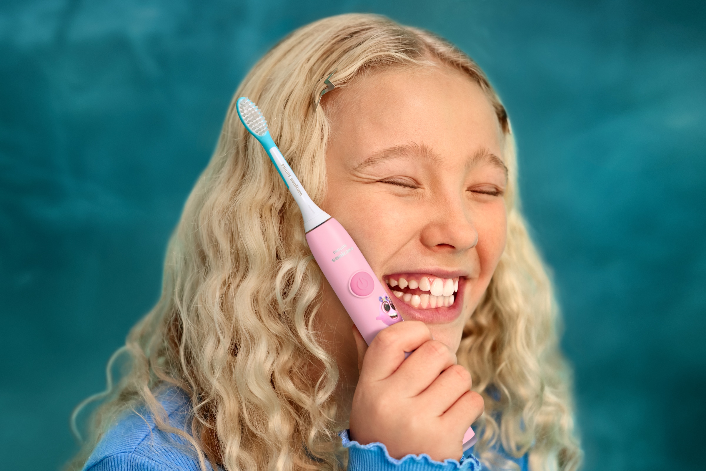 Philips Sonicare Elektrische Zahnbürste »For Kids Smart HX6600« 2 Stk. Aufsteckbürsten mit App-Anbindung, 2 Putzprogrammen und 21 Tagen Akkulaufzeit