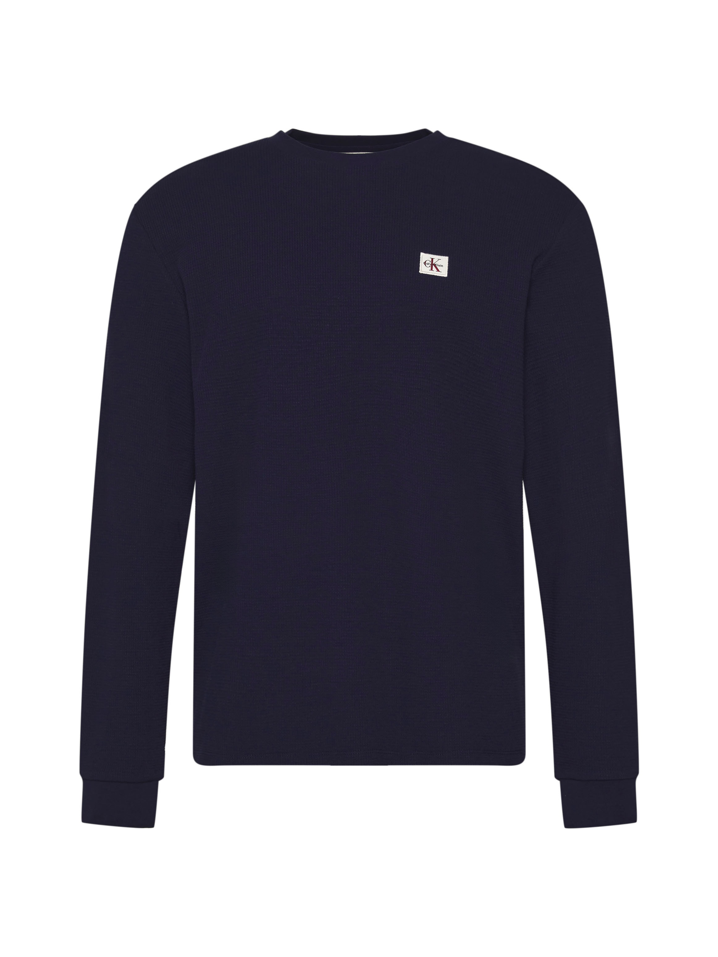 Calvin Klein Jeans Langarmshirt »LS WAFFLE BADGE CREWNK TEE« Mit Rundhalsausschnitt