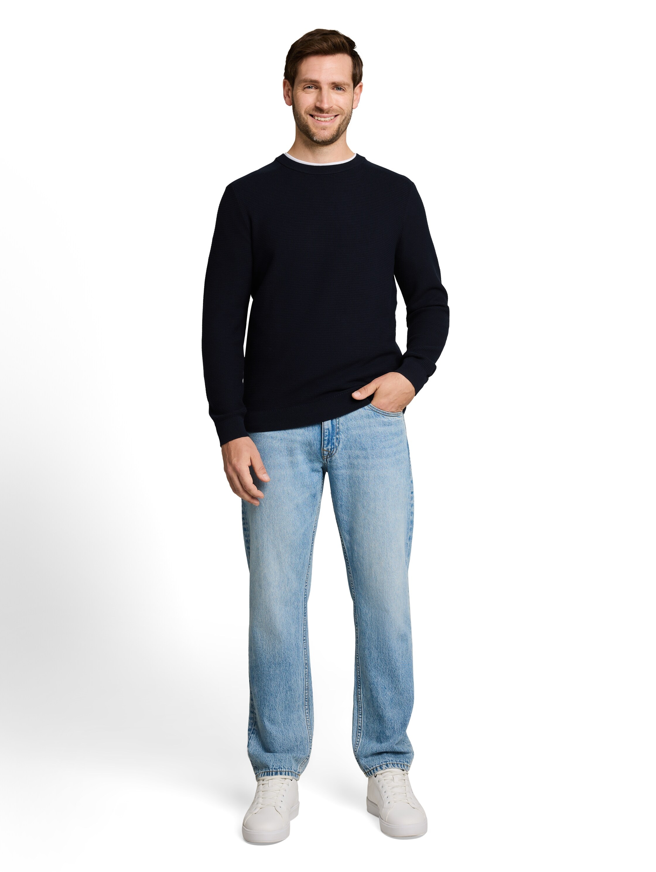 TOM TAILOR Strickpullover mit Rundhals