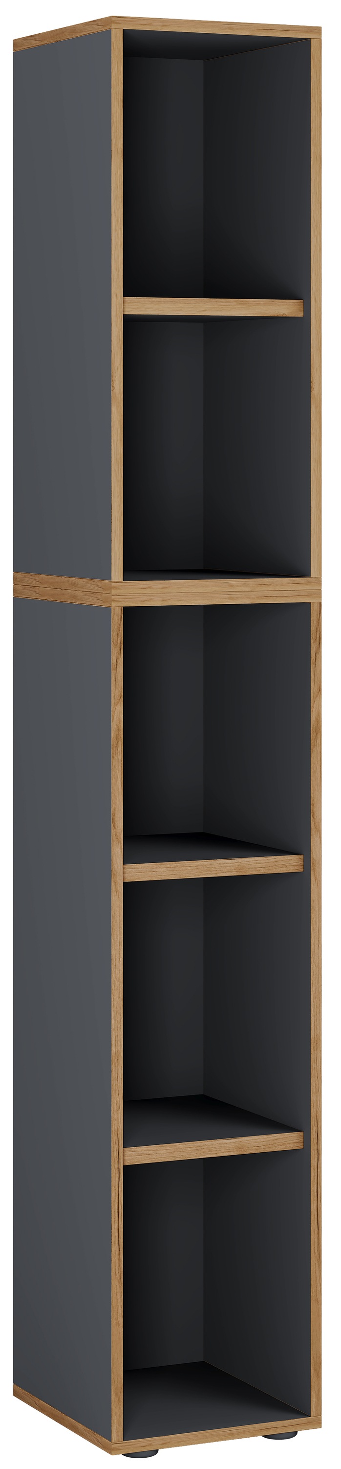 VCM Aktenregal »VCM Holzregal stehend | platzsparender Aktenschrank | Maße ca. B. 30 x H. 183 x T. 33 cm | Elegantes Regal | Büroregal ¿ Salia 5fach B. 30 cm«
