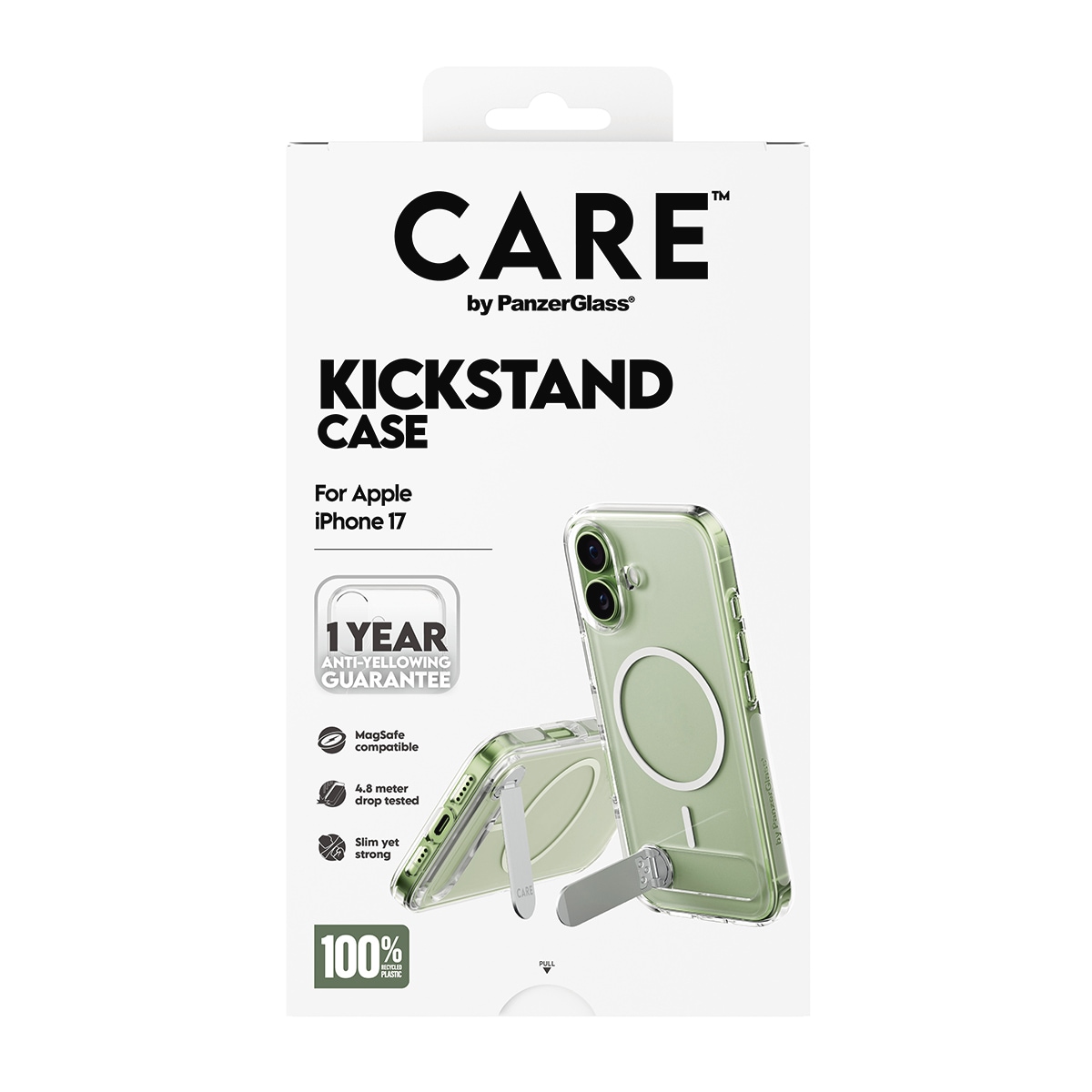 CARE by PanzerGlass Handyhülle »Kickstand Case für Apple iPhone 17« Apple iPhone 17 Backcover, Schutzhülle, Handyschutzhülle, Case, Schutzcase, stoßfest