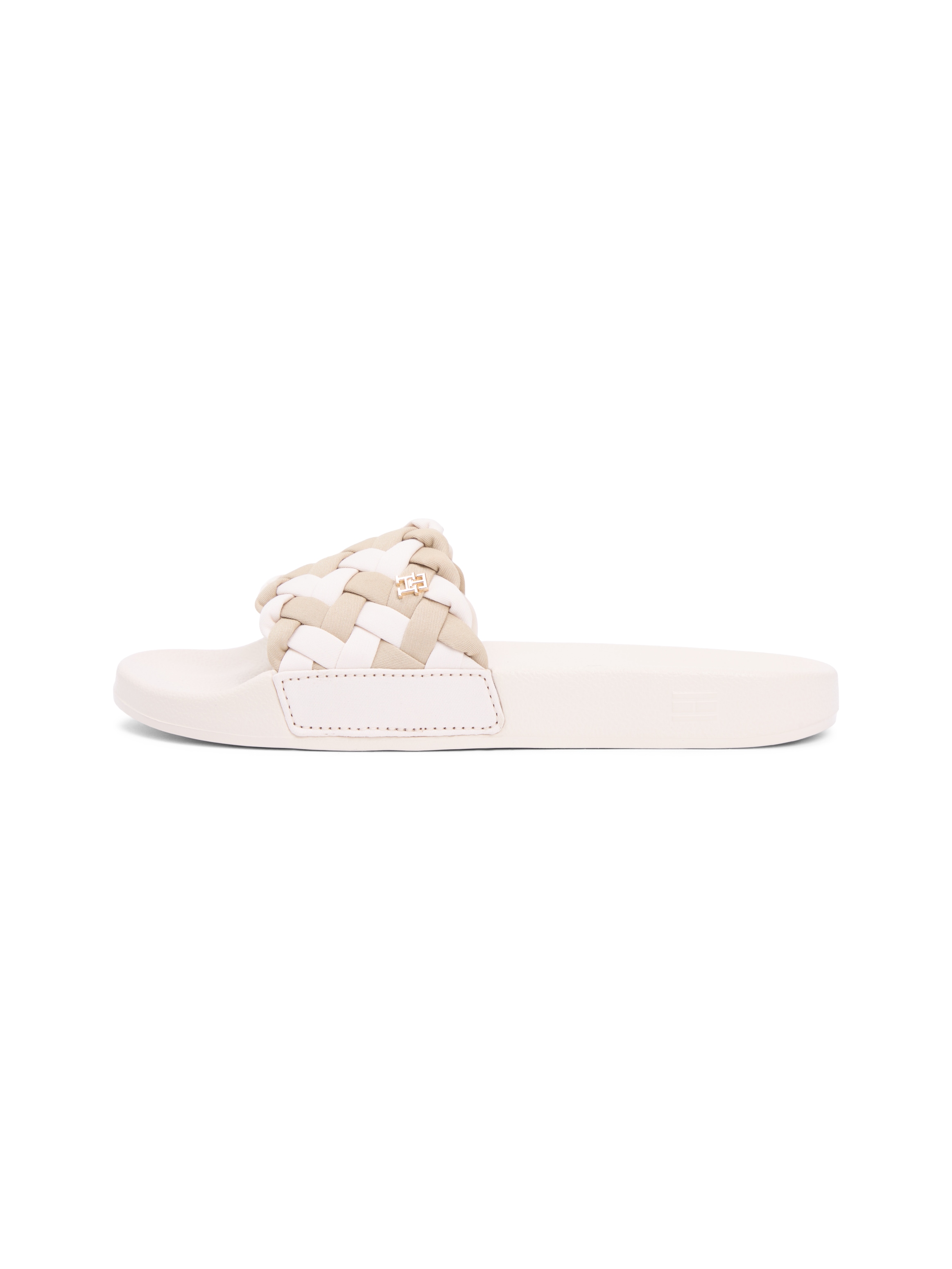 Tommy Hilfiger Pantolette »TH BRAIDED POOL SLIDE«  Plateau, Sommerschuh, Strandschuh mit geflochtener Bandage