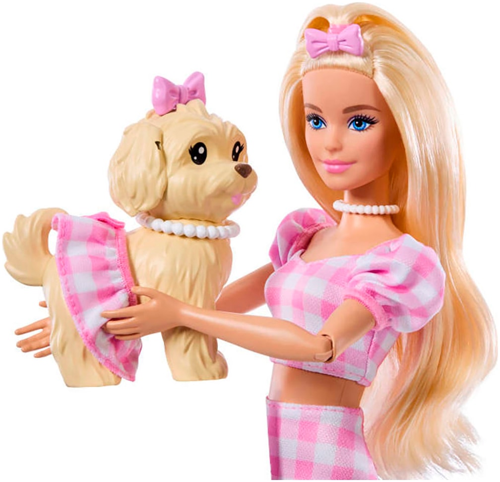 Barbie Anziehpuppe »im Zwillingslook mit Schleife und Haustier«