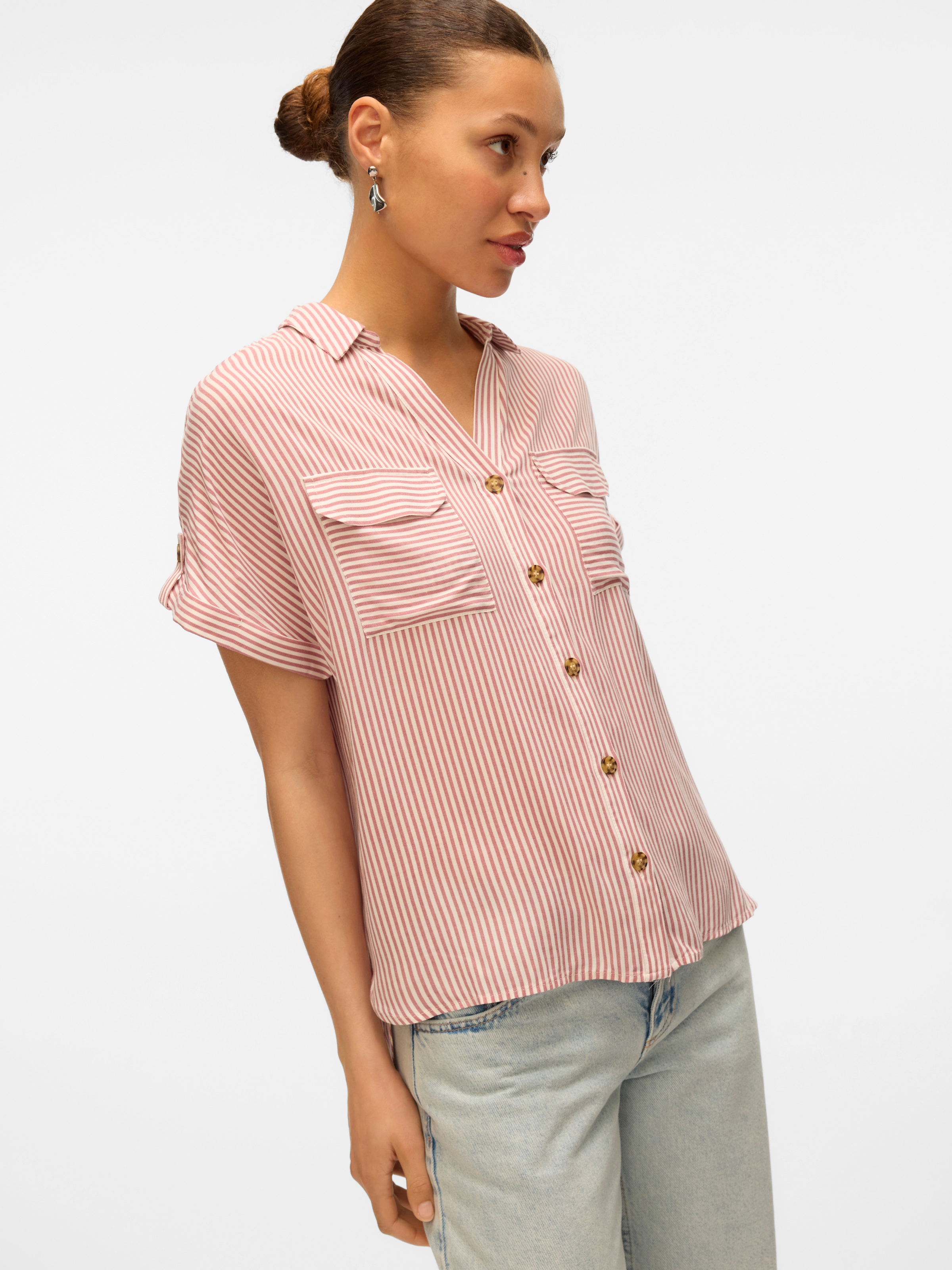 Vero Moda Hemdbluse »VMBUMPY S/S SHIRT WVN GA NOOS«