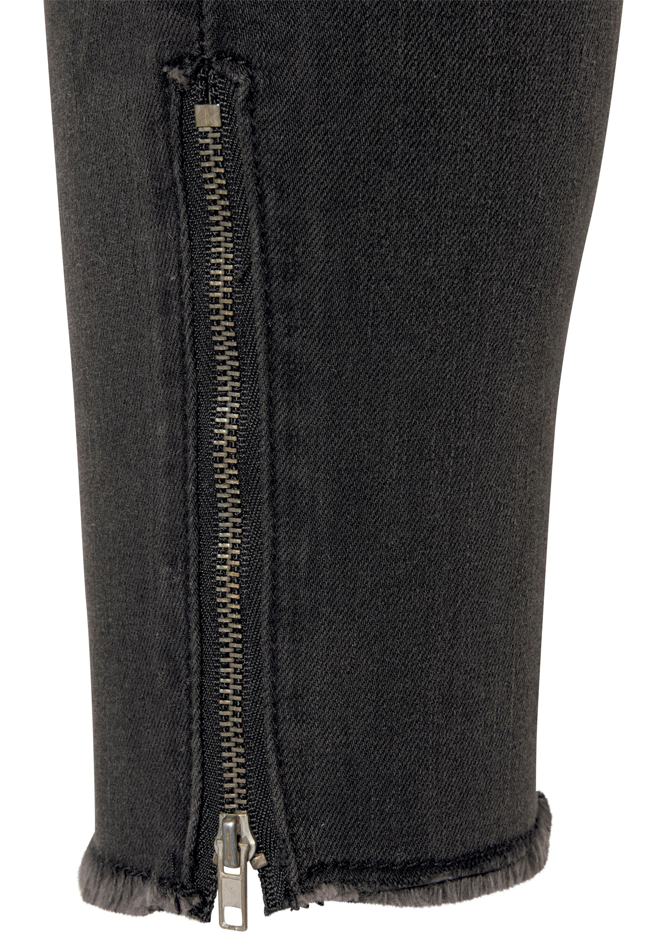 LASCANA Jeggings, mit Reißverschlüssen am Saum, Skinny, elastische Qualität, modisch