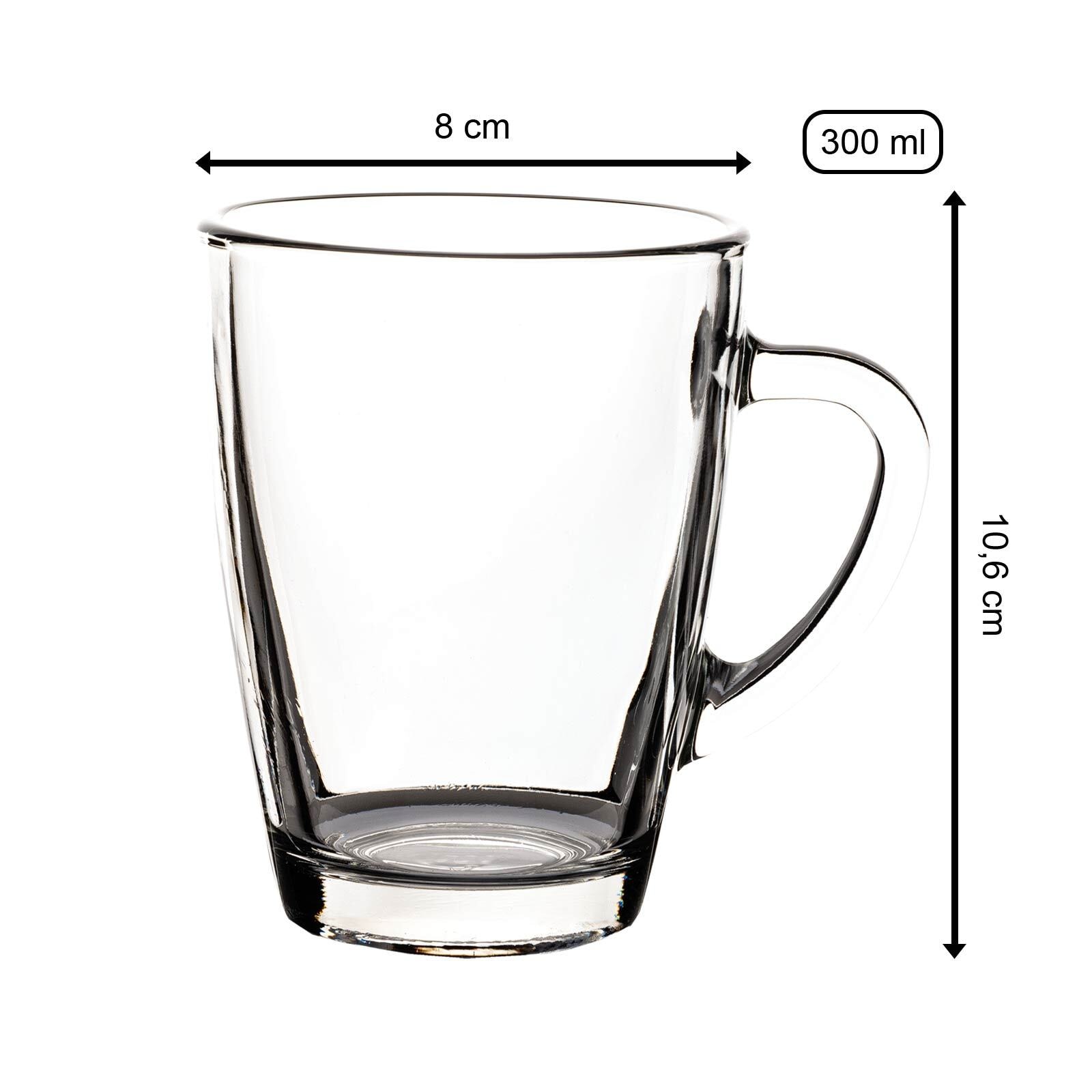 van Well Tasse »Kaffeebecher Teebecher Nordic 300 ml 6er Set transparent«