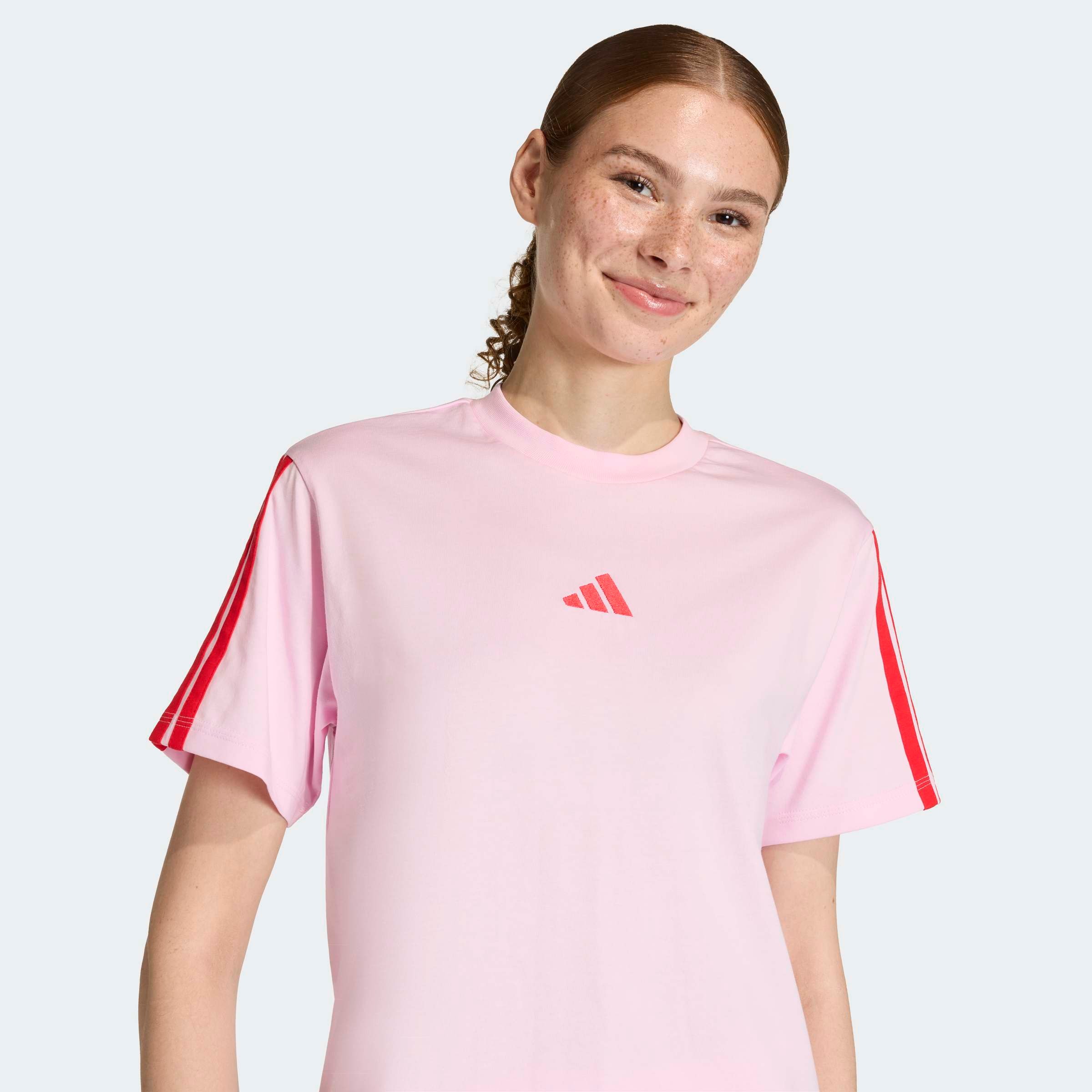 adidas Sportswear T-Shirt »W 3S SJ T B« klassische 3-Streifen an den Ärmeln, ohne Verschluss