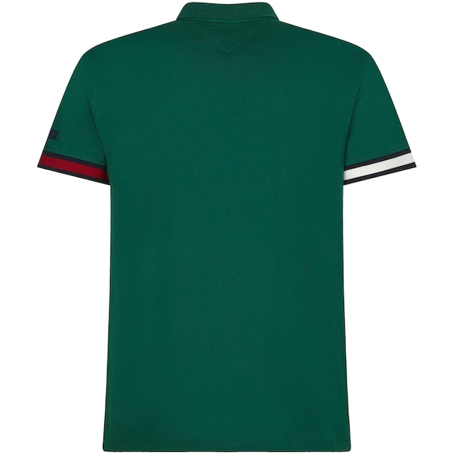 Tommy Hilfiger Poloshirt »FLAG CUFF SLEEVE LOGO SLIM FIT«, mit kontrastfarbenen  Rippbündchen am Ärmel bei ♕