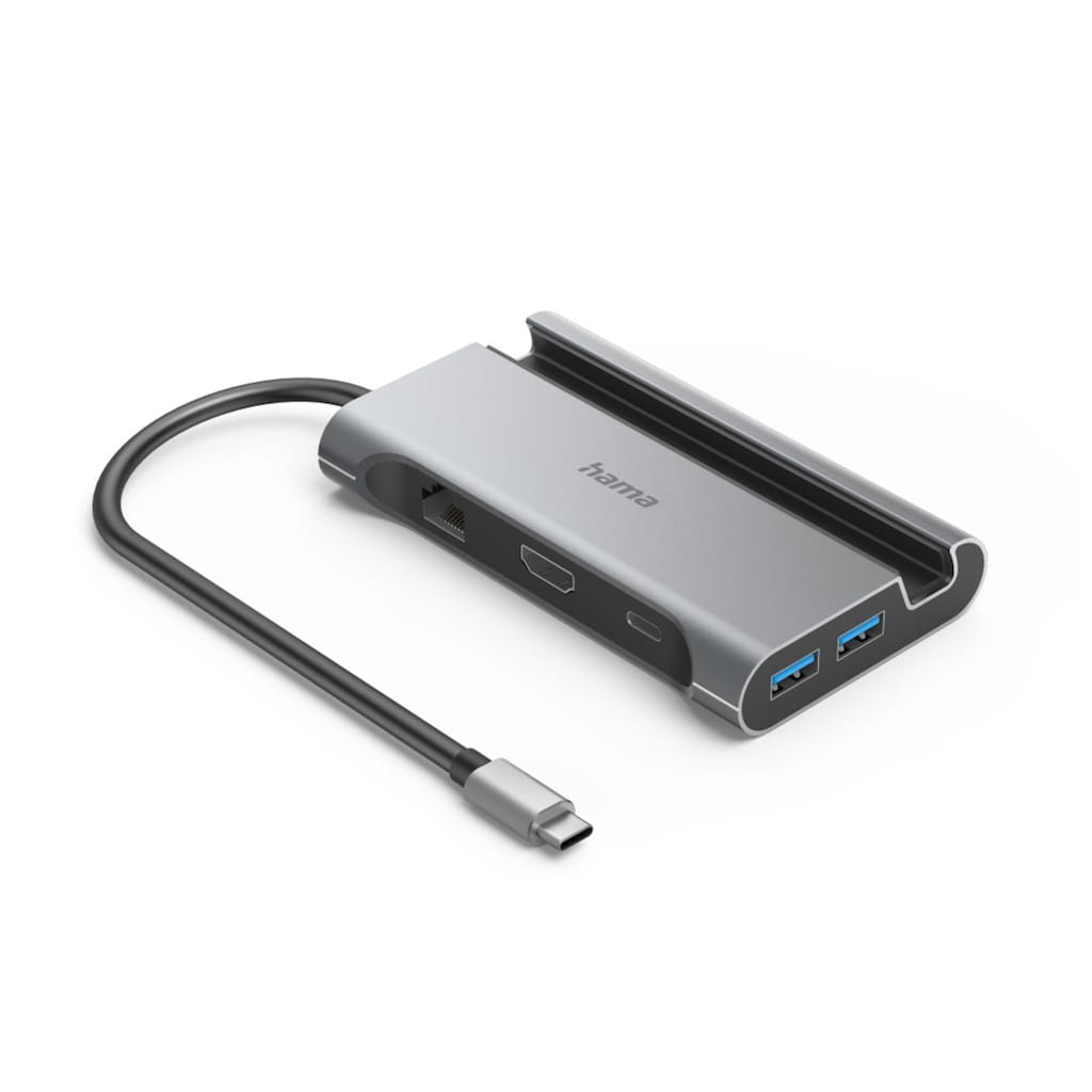 Hama USB-Adapter »USB-Hub (4K Dockingstation 7 Ports, USB-A, USB-C, HDMI™, LAN, 5Gbit/s)«, 15 cm