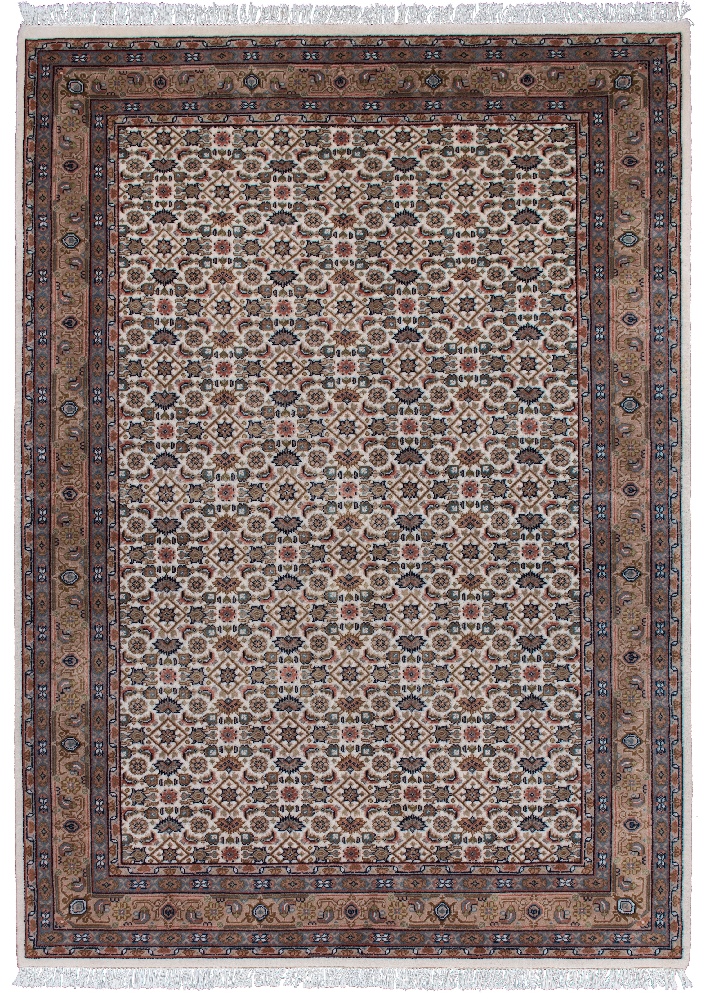 my home Orientteppich »BH Oriantal«, rechteckig, 12 mm Höhe, reine Wolle, handgeknüpft, orientalisches Design, mit Fransen