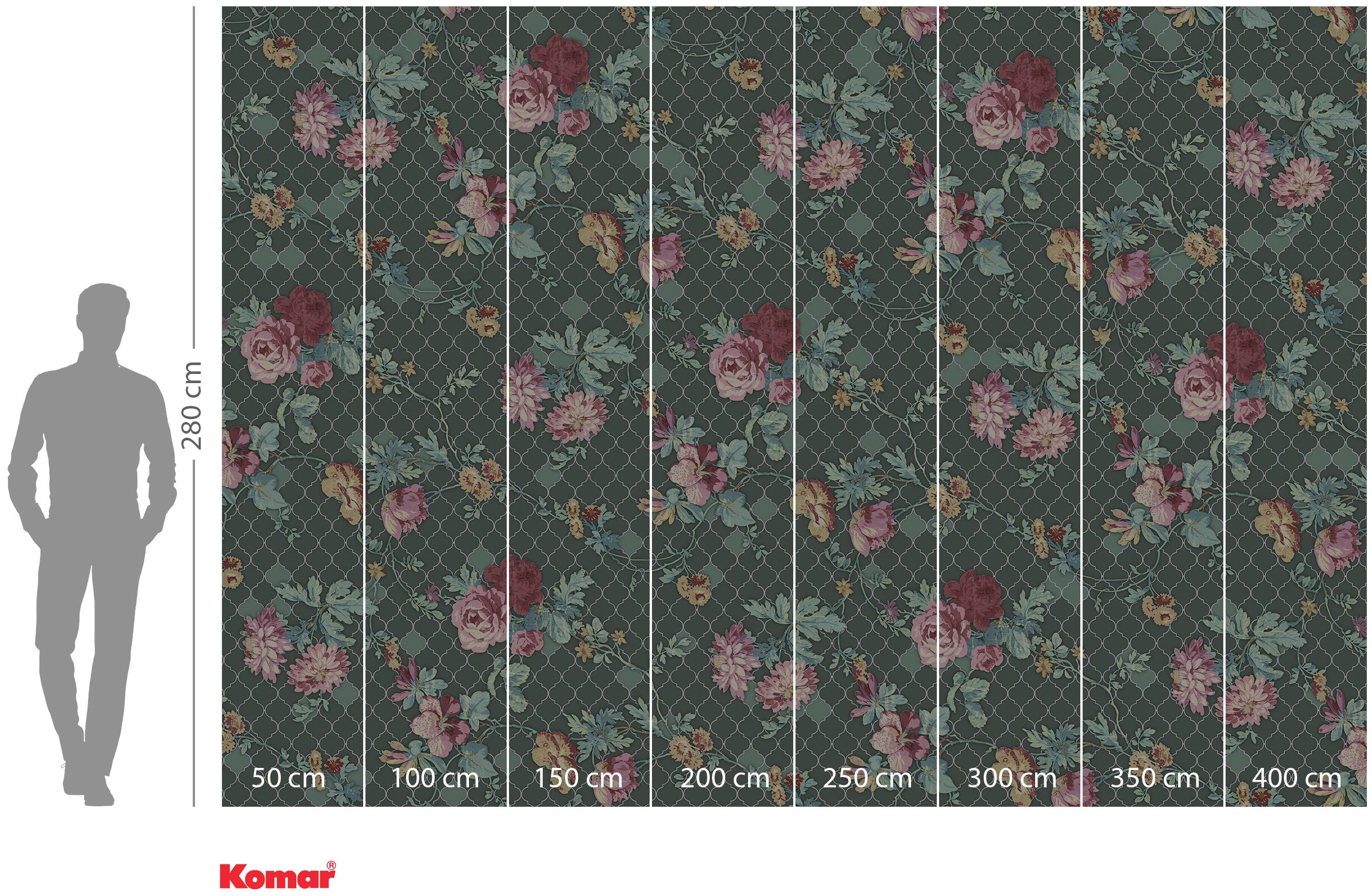 Komar Vliestapete »Digitaldruck Vlies - Embellish - Größe 400 x 280 cm«, bedruckt, Wohnzimmer, Schlafzimmer