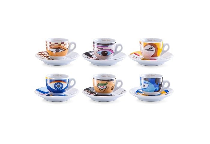 Zeller Present Espressotasse "Magic Eyes" 6 Tassen, 6 Untertassen