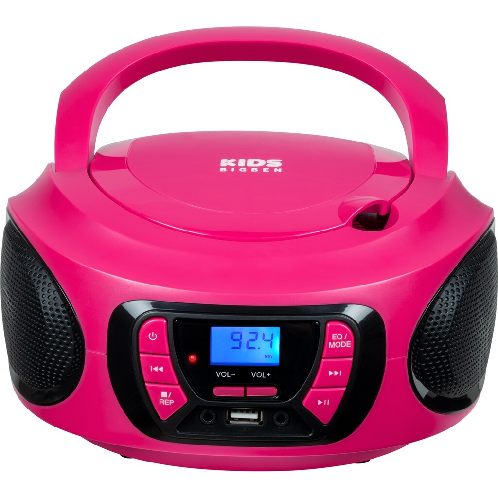 BigBen CD-Radiorecorder »Kids Tragbares CD/Radio AU387292 USB/BT pink«, (Bluetooth FM-Tuner)