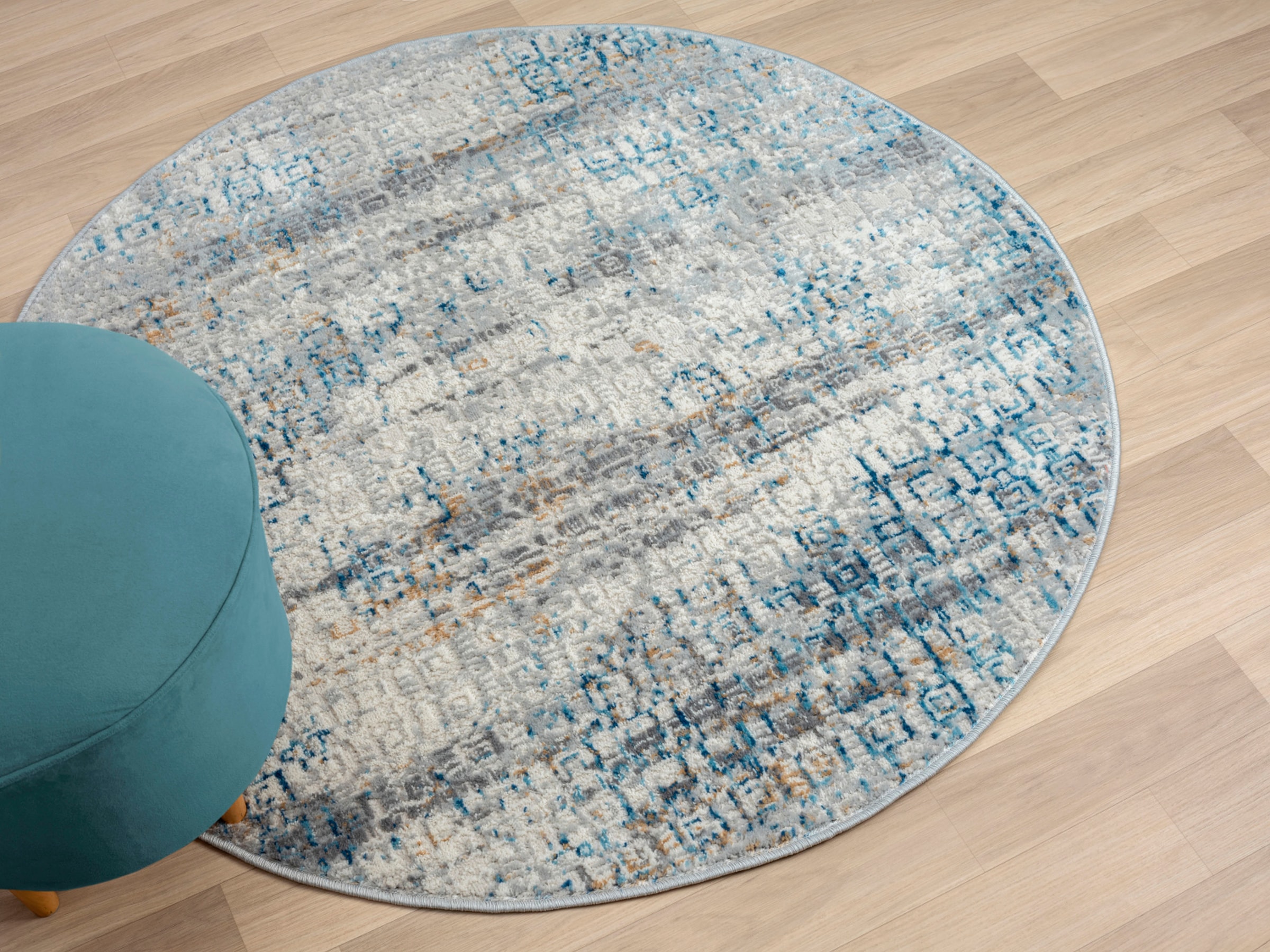 Myflair Möbel & Accessoires Teppich »My Look 2« rund 8 mm Höhe Kurzflor, Ethno-Design, besonders weich durch Microfaser
