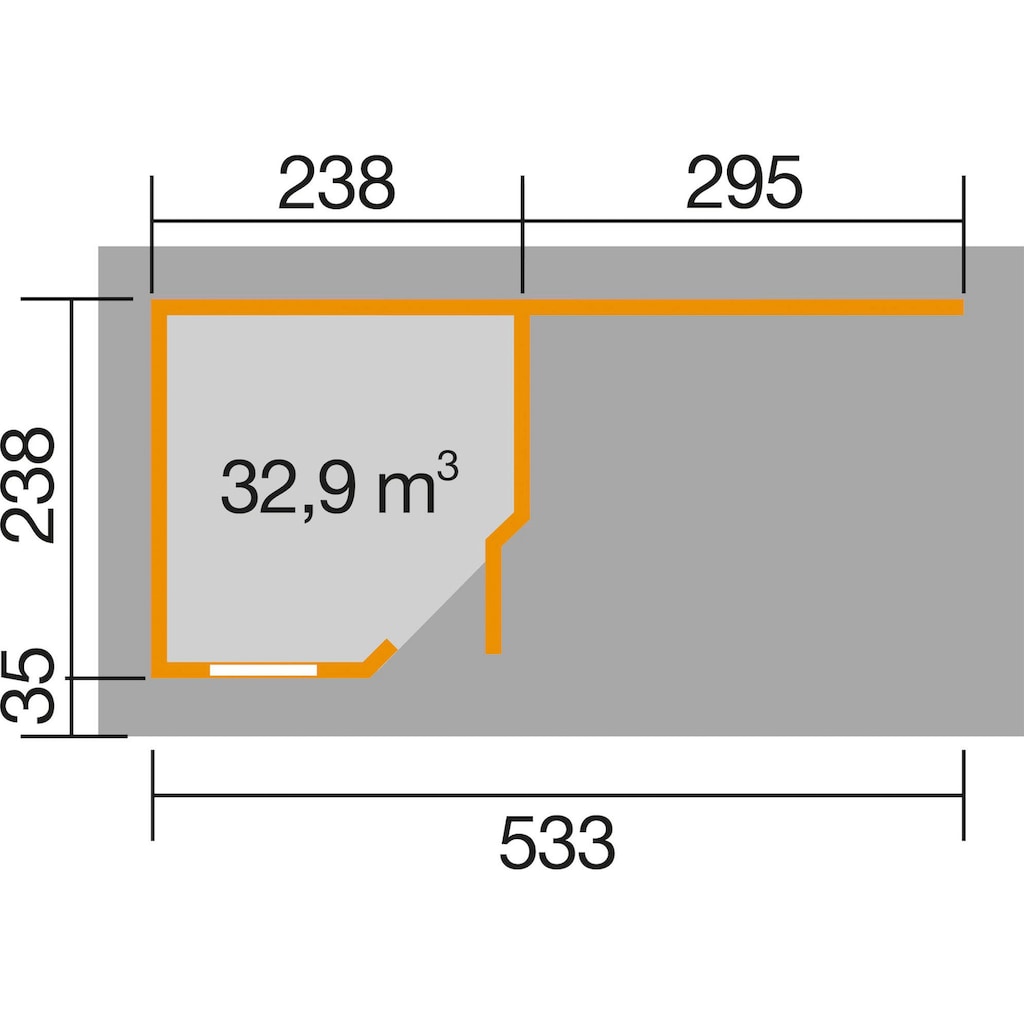 weka Gartenhaus »Designhaus 213 Plus«, (Set)